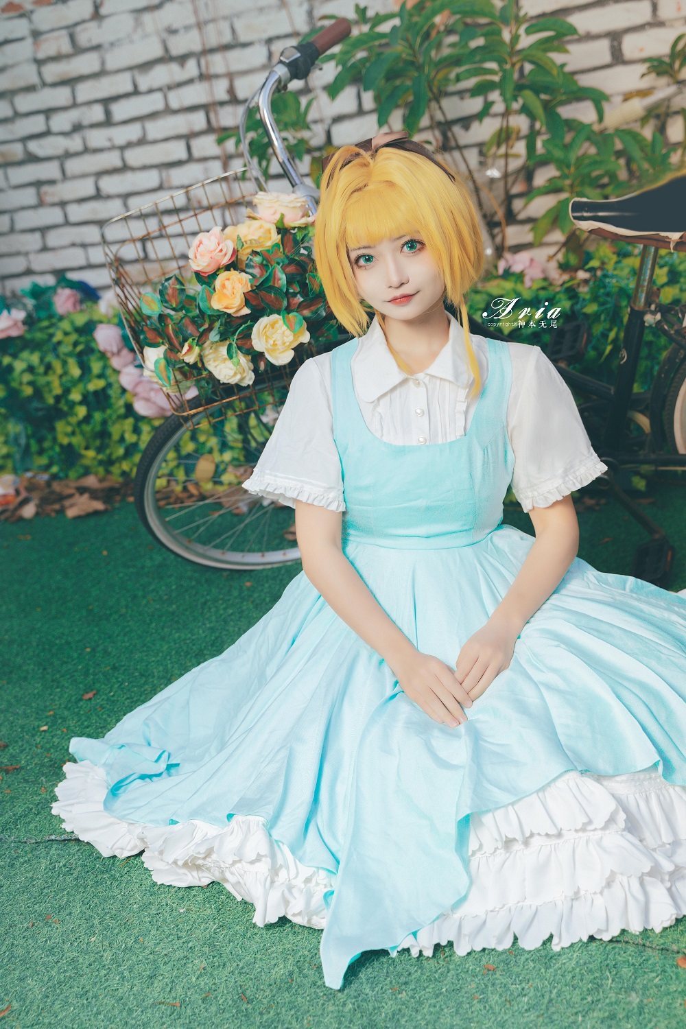 神本无尾Aria-魔卡少女樱-木之本樱[23P] COS网红博主 预览2图