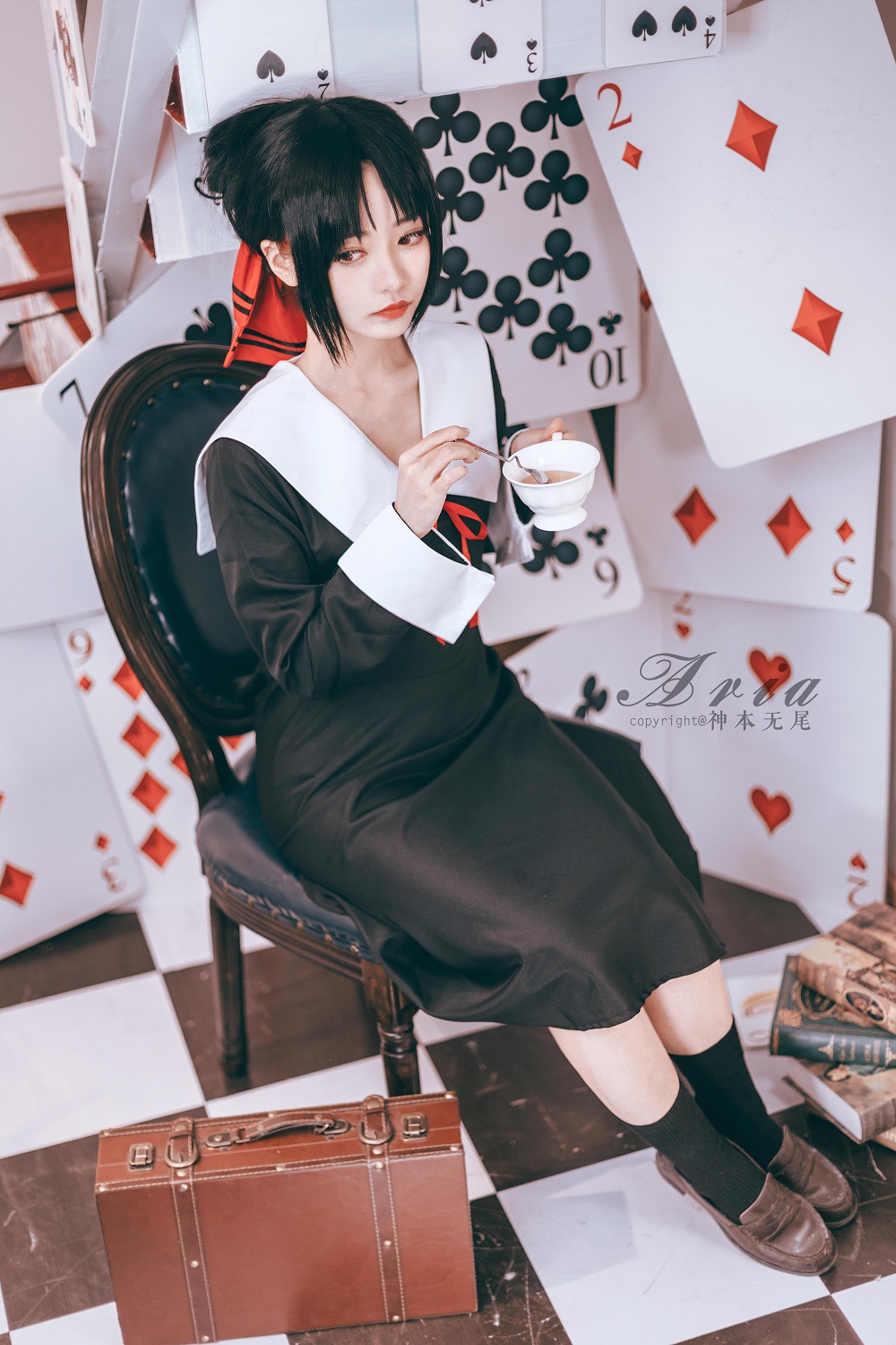 神本无尾Aria-四宫辉夜[9P] COS网红博主 预览1图