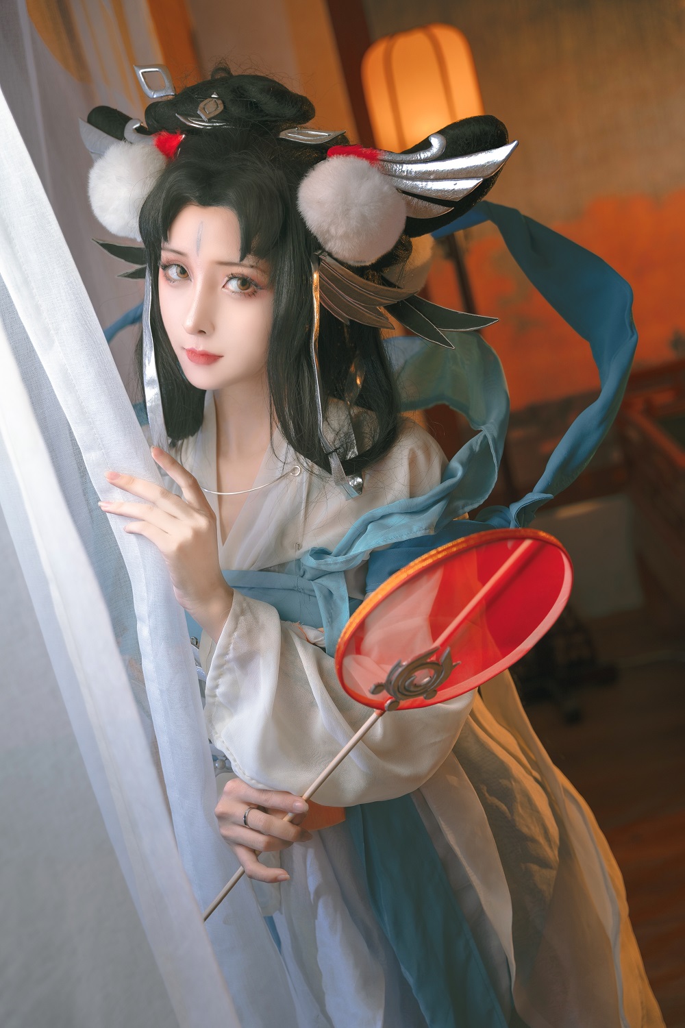 奶狮不咬人-王者荣耀-嫦娥·如梦令[14P] COS网红博主 预览1图