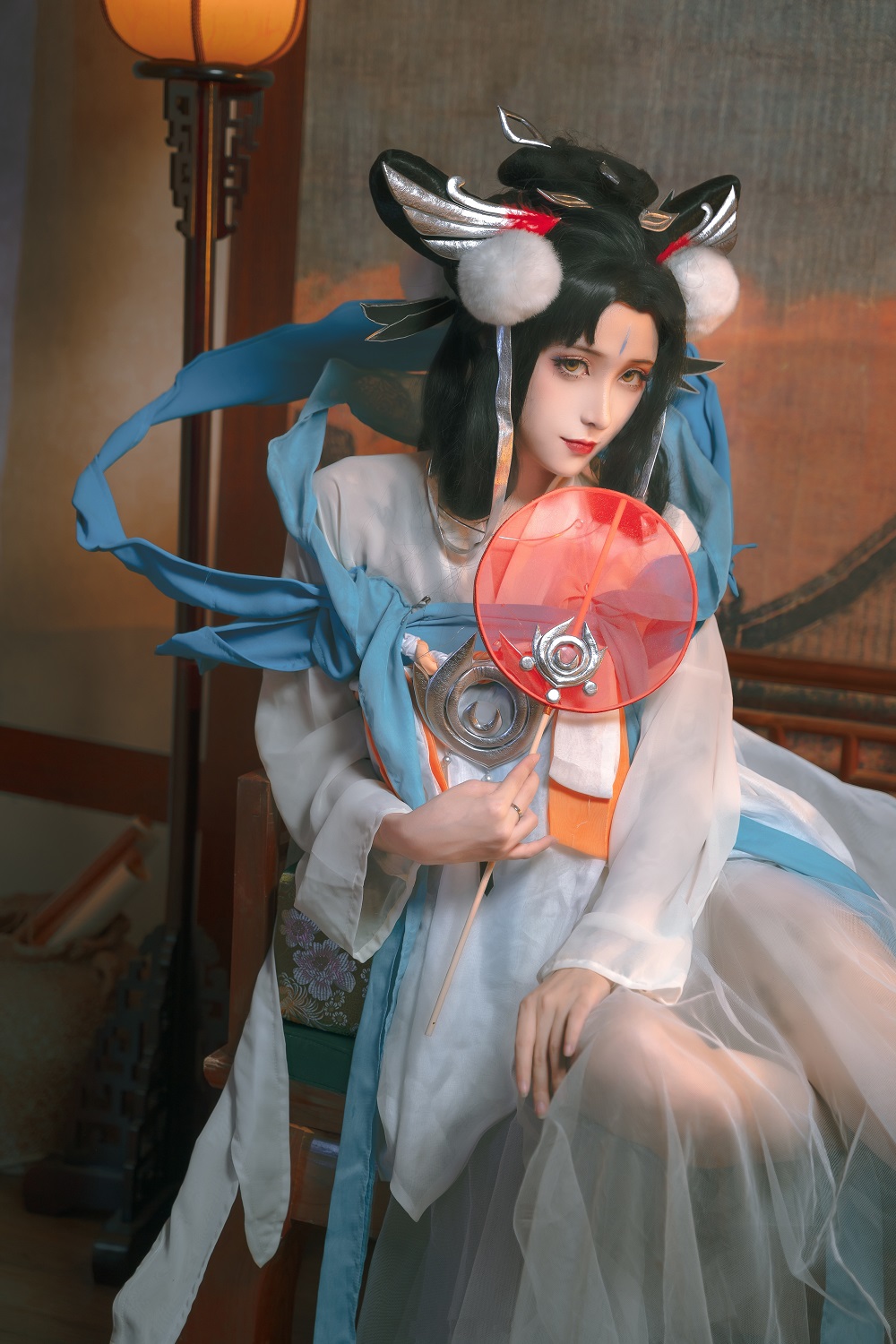 奶狮不咬人-王者荣耀-嫦娥·如梦令[14P] COS网红博主 预览2图