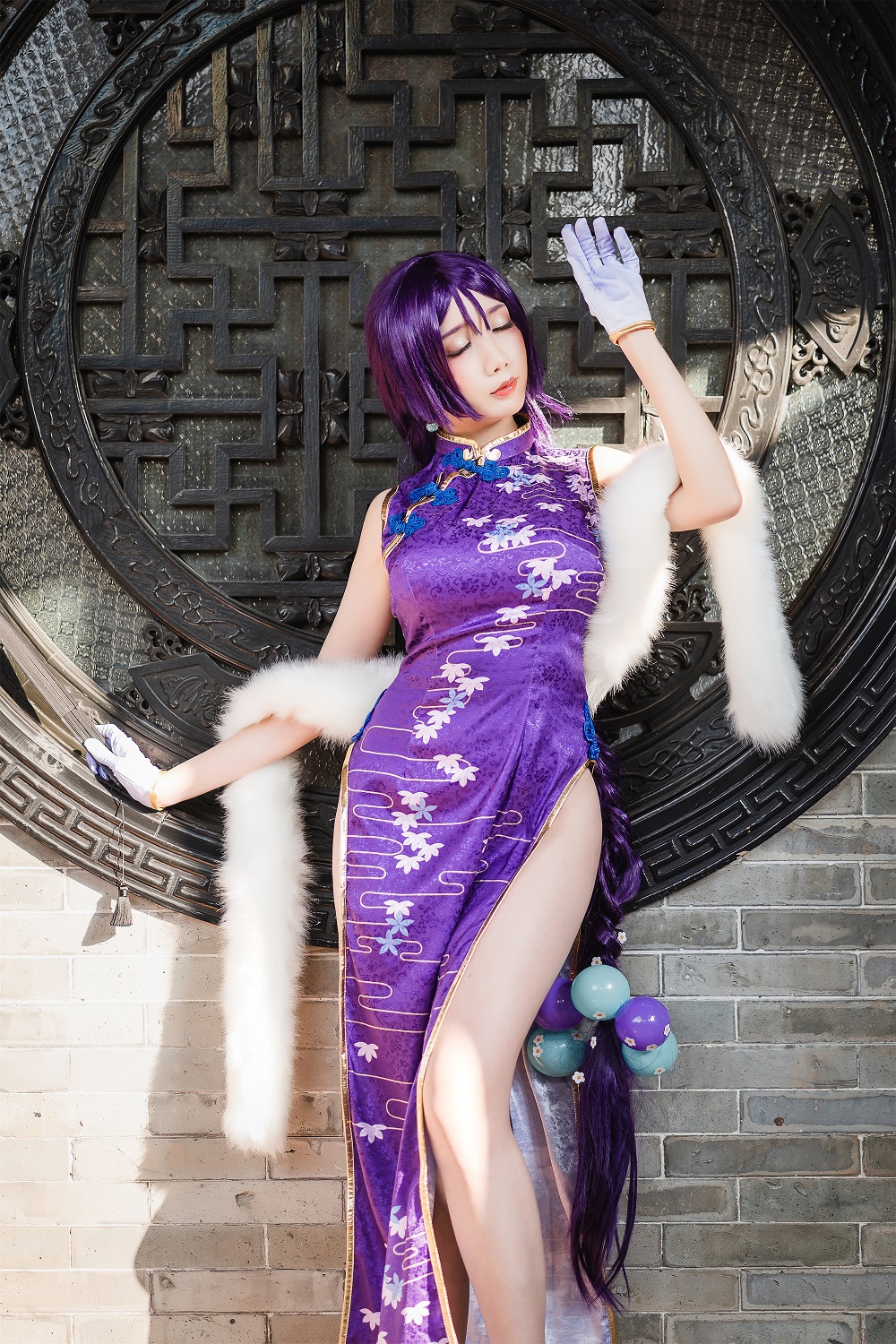 迷失人形QUQ-FGO-源赖光旗袍[25P] COS网红博主 预览2图