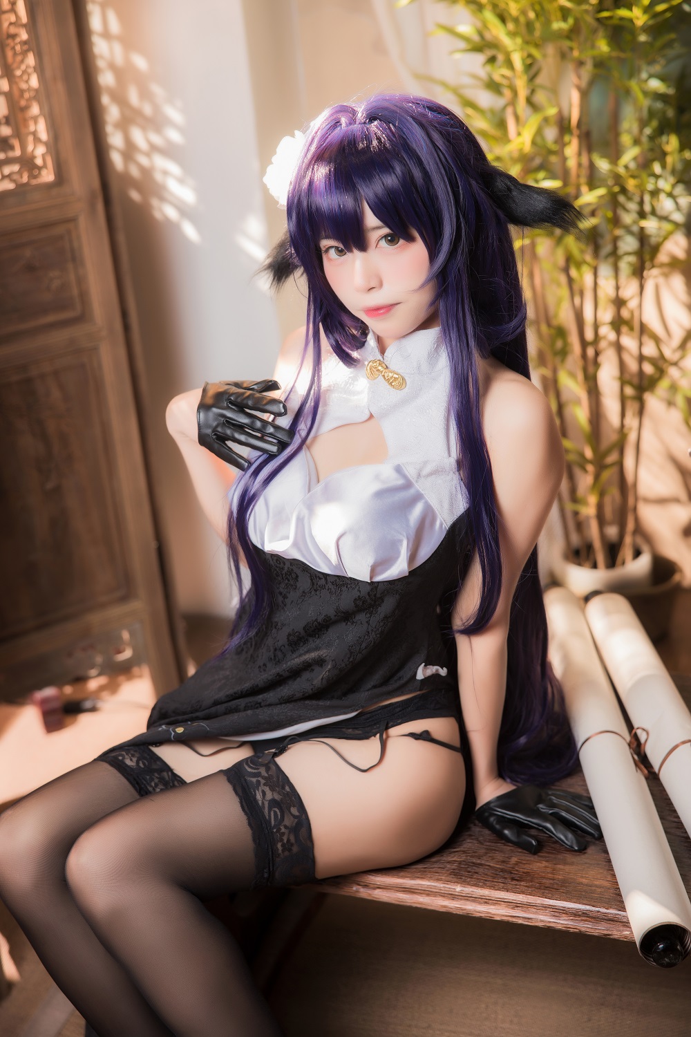 三無人型-碧蓝航线-吾妻旗袍[20P] COS网红博主 预览2图