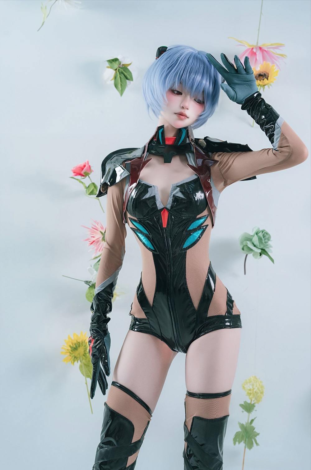 Irisuare爱莉-新世纪福音战士EVA-绫波丽同人战斗服[15P] COS网红博主 预览2图