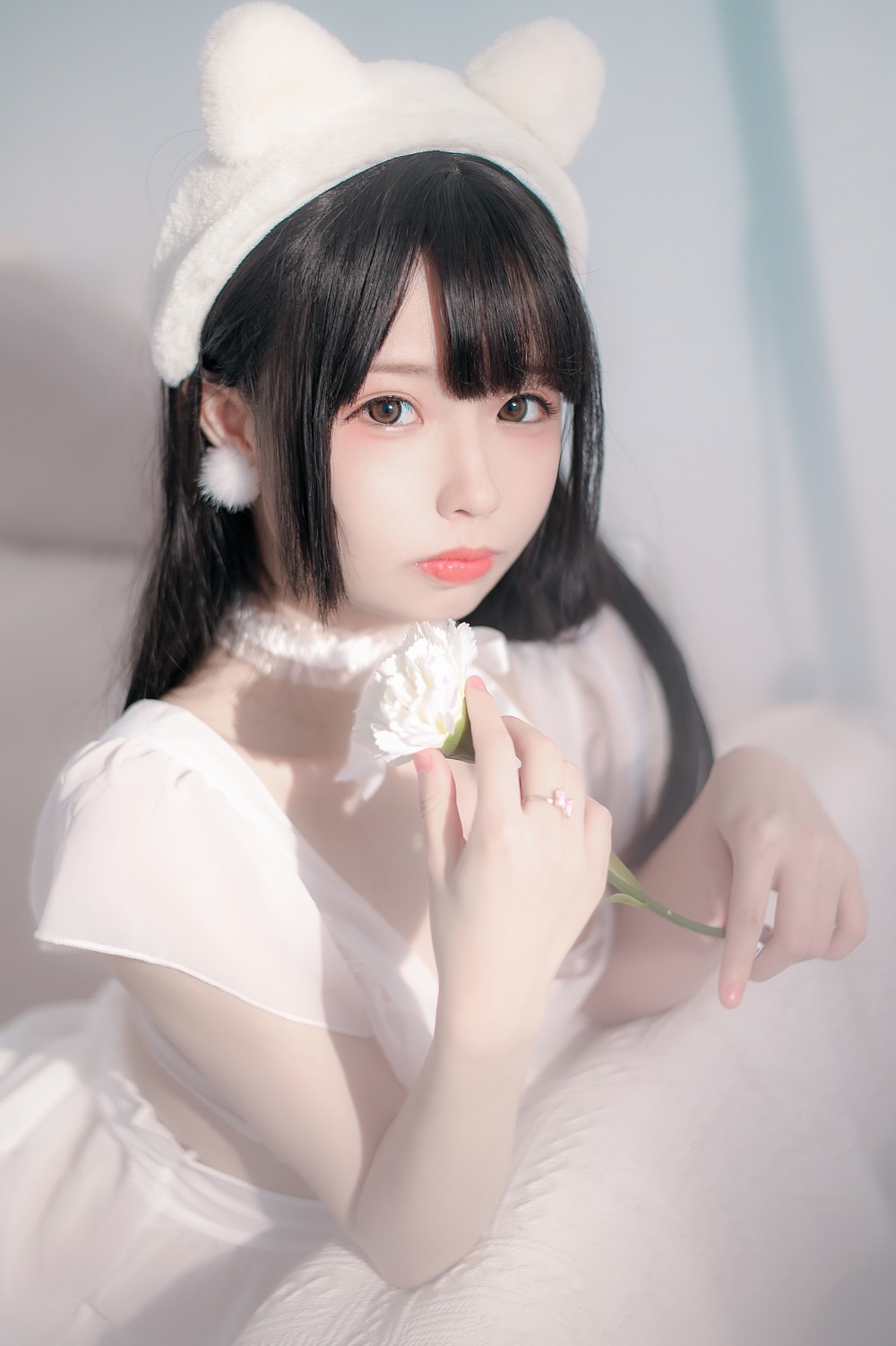 雪香川SUI-白丝睡裙[11P] COS网红博主 预览1图