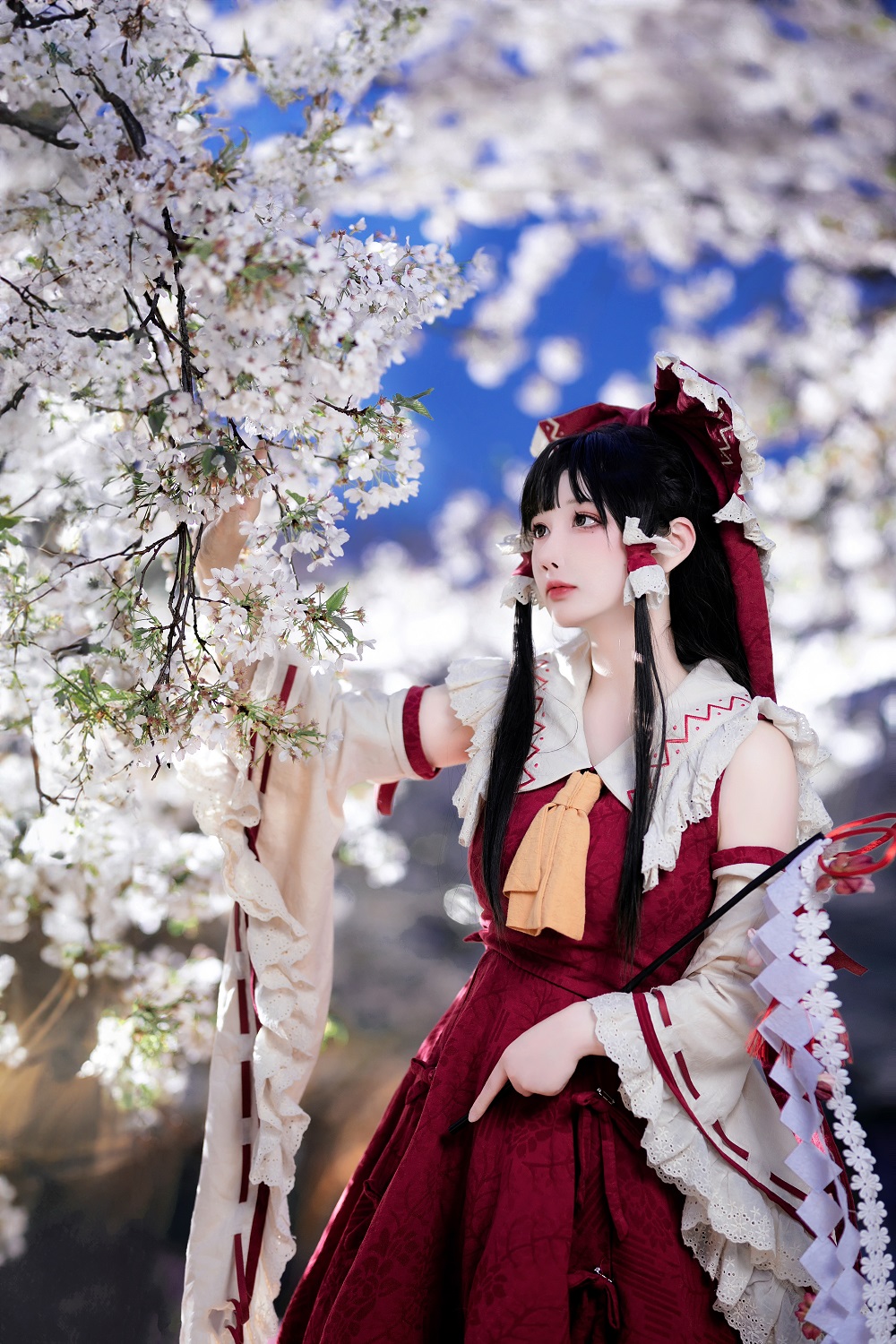 糖祈祈-博丽灵梦巫女服[7P] COS网红博主 预览2图