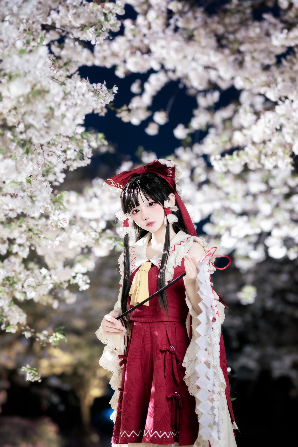 糖祈祈-博丽灵梦巫女服[7P] COS网红博主 预览1图