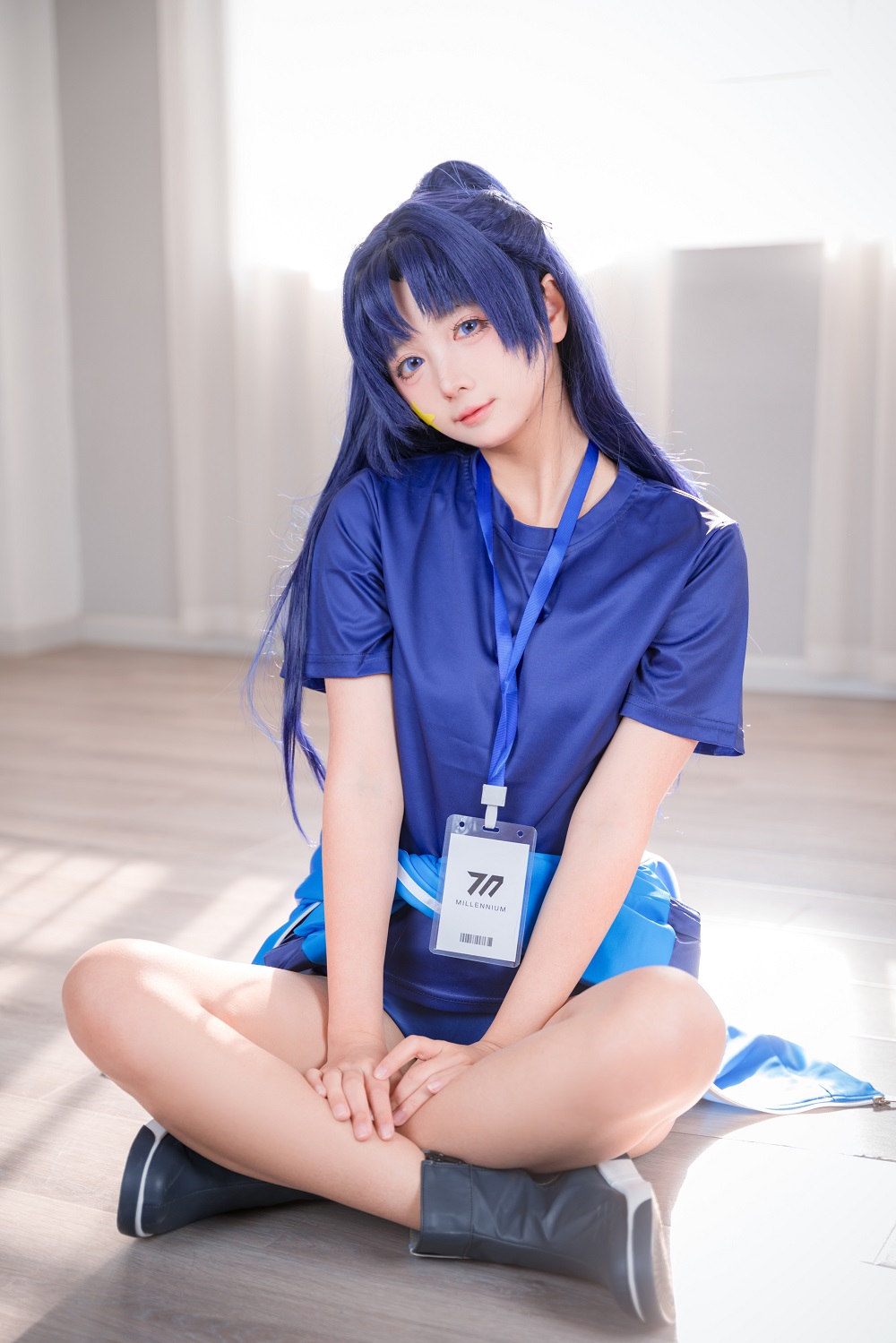 喜欢爱理吗-蔚蓝档案-早濑优香体操服[75P] COS网红博主 预览1图