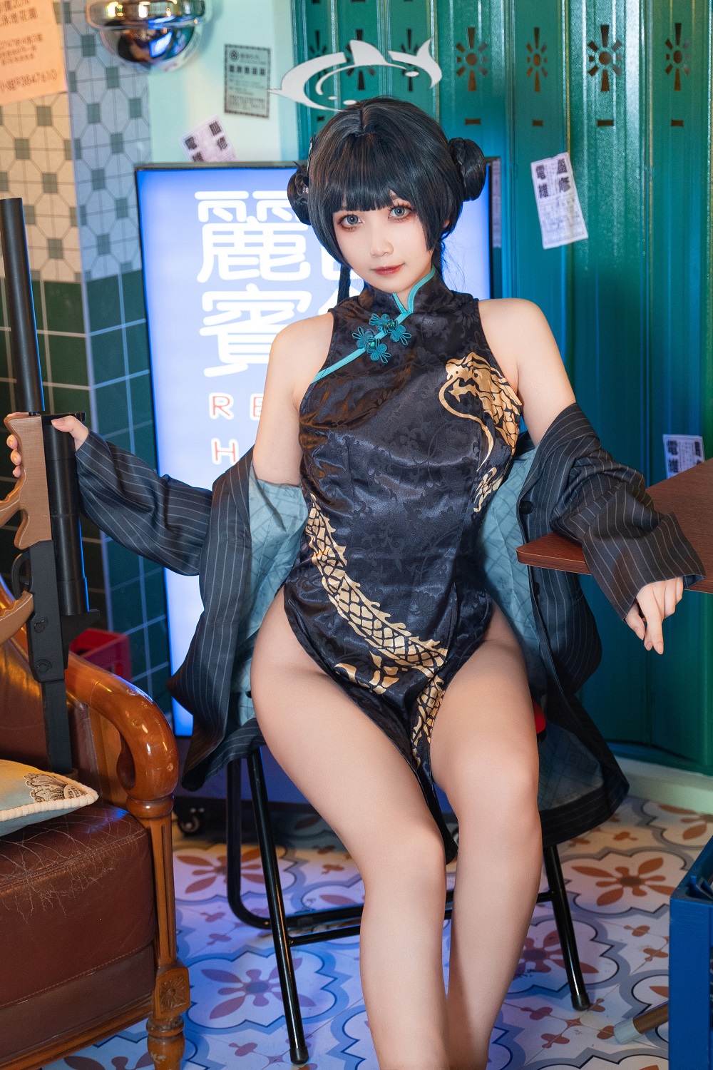 小和甜酒-蔚蓝档案-龙华妃咲[195P+1V] COS网红博主 预览1图