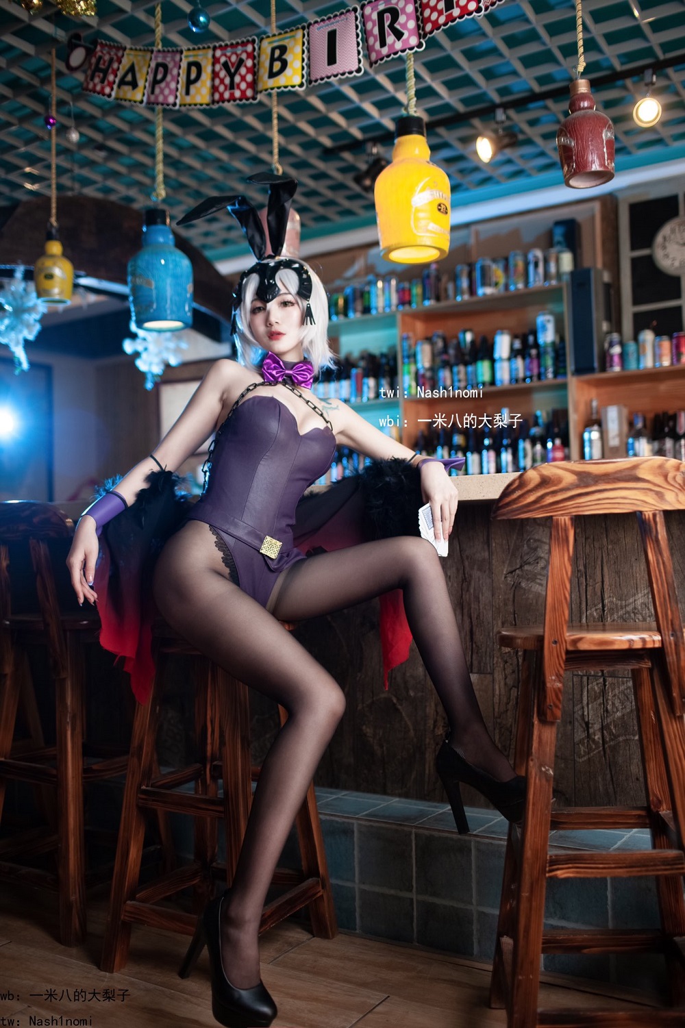 一米八的大梨子-FGO-黑贞德兔女郎[11P] COS网红博主 预览2图