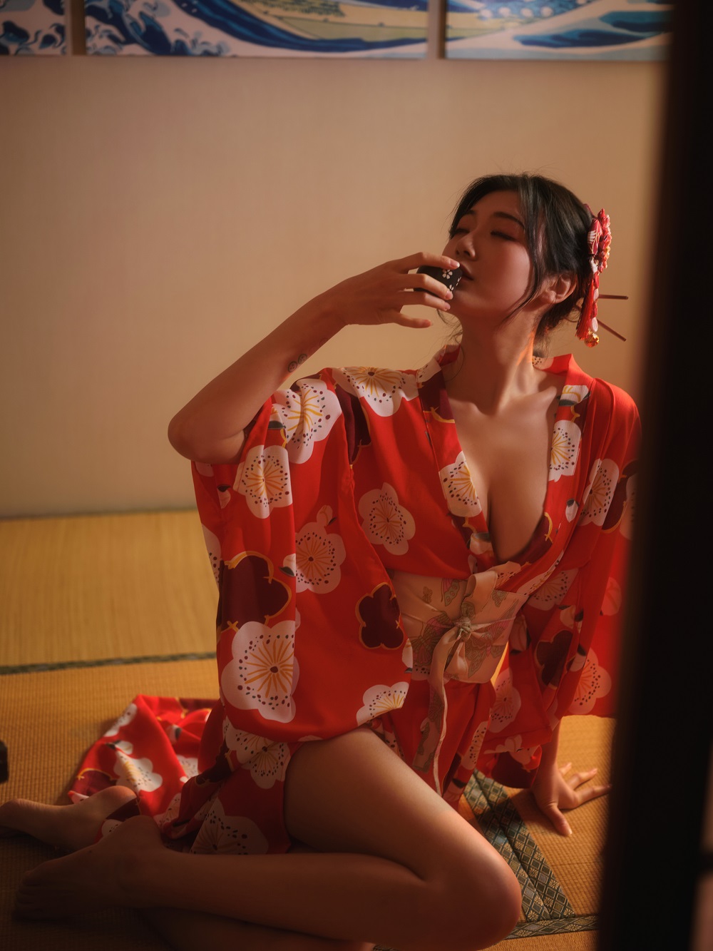 一米八的大梨子-和服居酒屋[31P] COS网红博主 预览2图