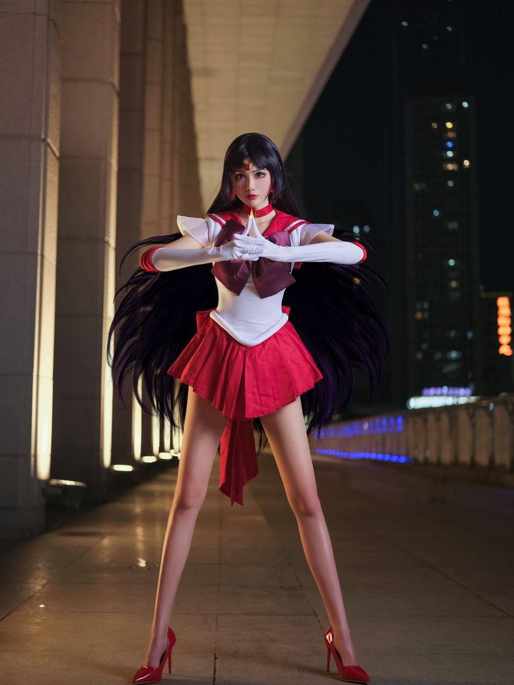 一米八的大梨子-美少女战士-火野丽[45P] COS网红博主 预览1图