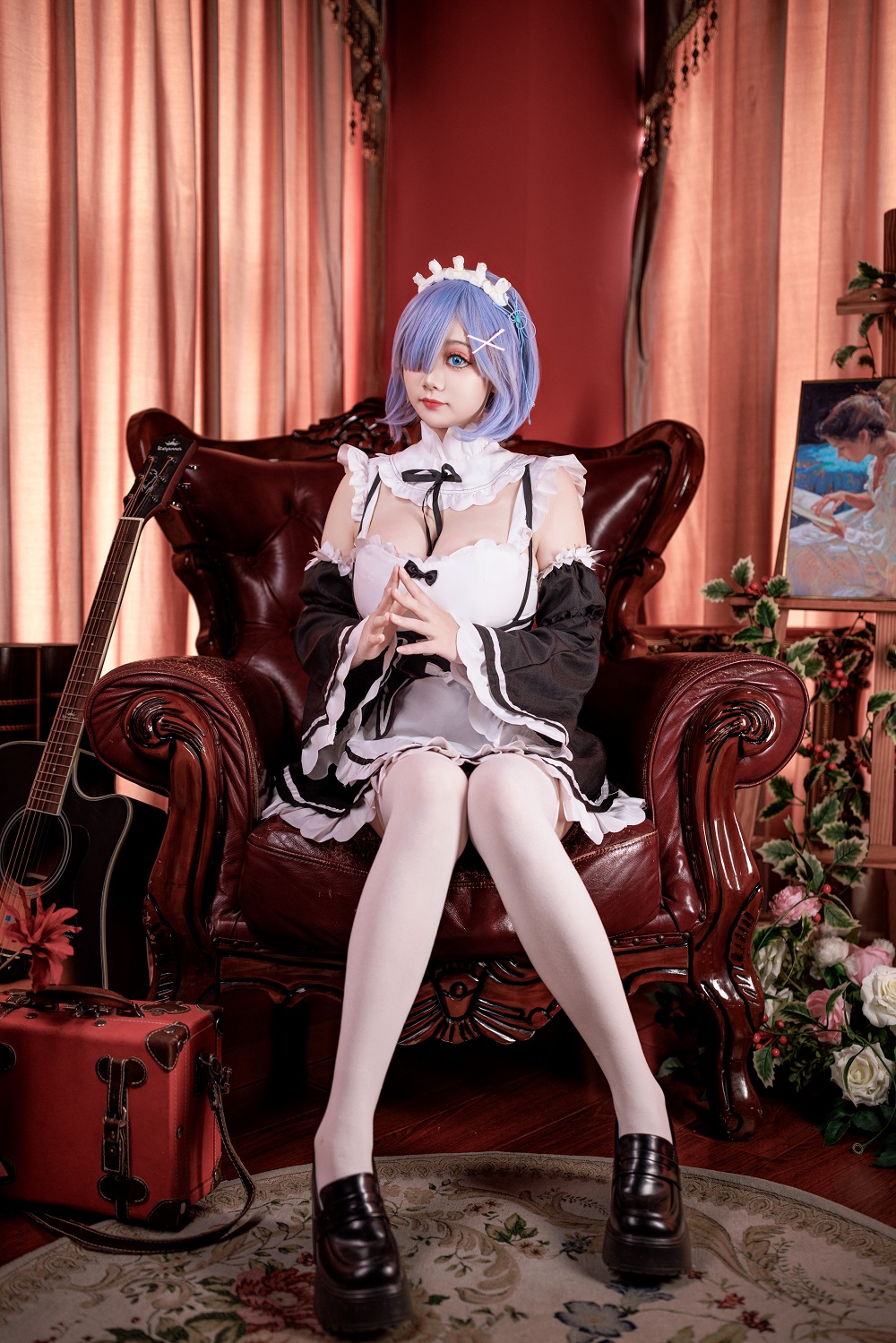 阿雪雪yuki-从零开始的异世界生活-蕾姆女仆[87P+3V] COS网红博主 预览1图