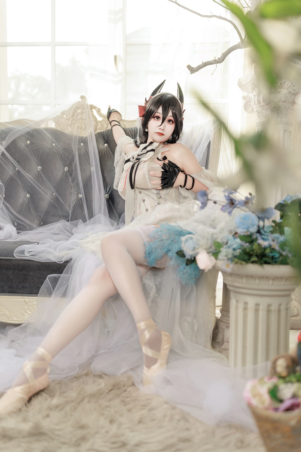 阿雪雪yuki-明日方舟-伊内丝芭蕾[55P] COS网红博主 预览2图
