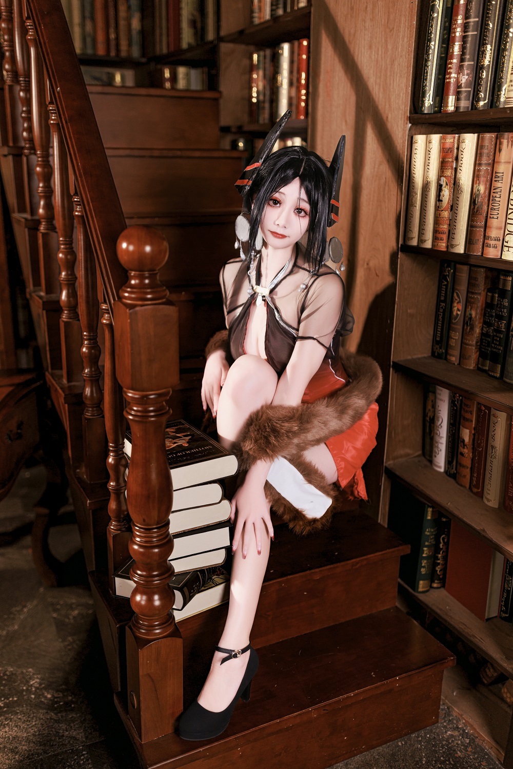 阿雪雪yuki-明日方舟-伊内丝旗袍[81P] COS网红博主 预览1图