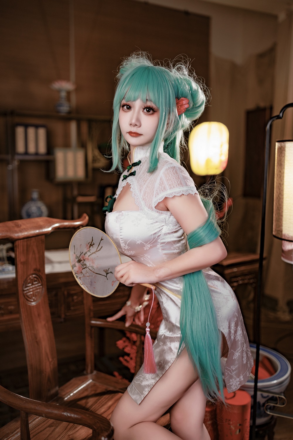 阿雪雪yuki-初音未来韶华旗袍[66P] COS网红博主 预览1图