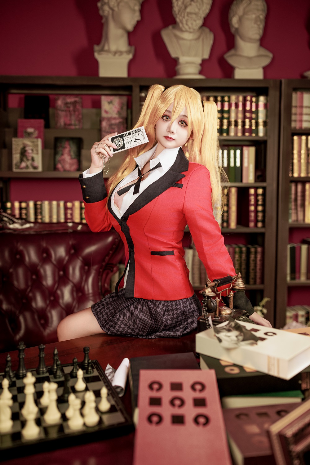 阿雪雪yuki-狂赌之渊-早乙女芽亚里制服[89P+1V] COS网红博主 预览2图