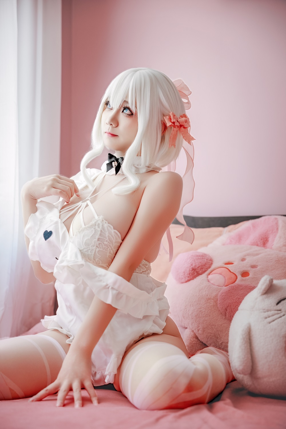 阿雪雪yuki-午睡围裙[120P+1V] COS网红博主 预览2图