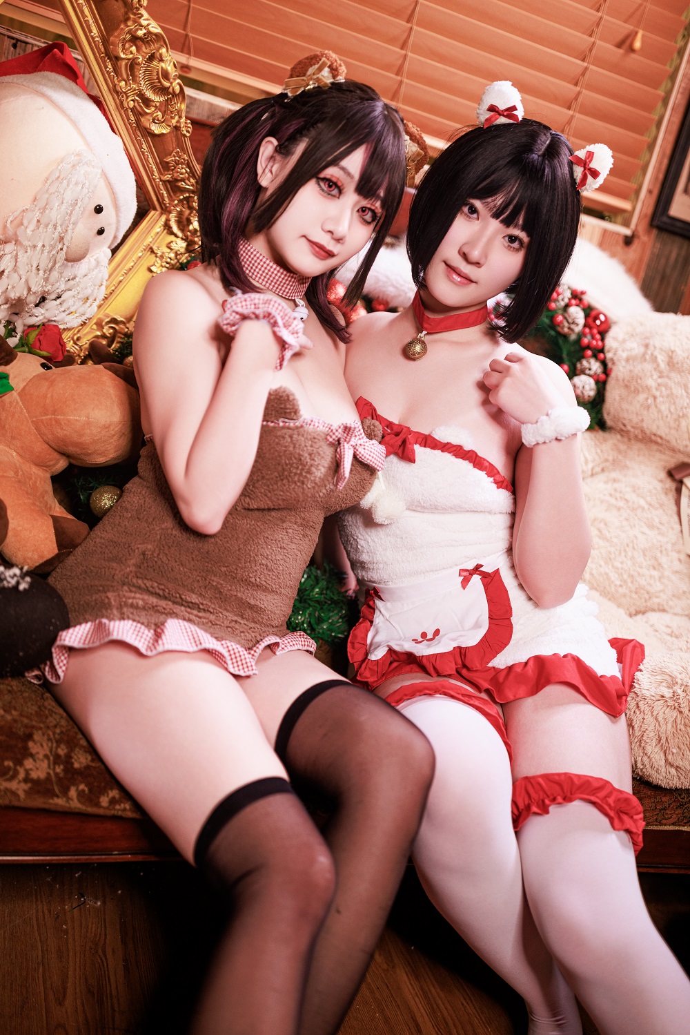 阿雪雪yuki-双人圣诞百合[76P] COS网红博主 预览1图