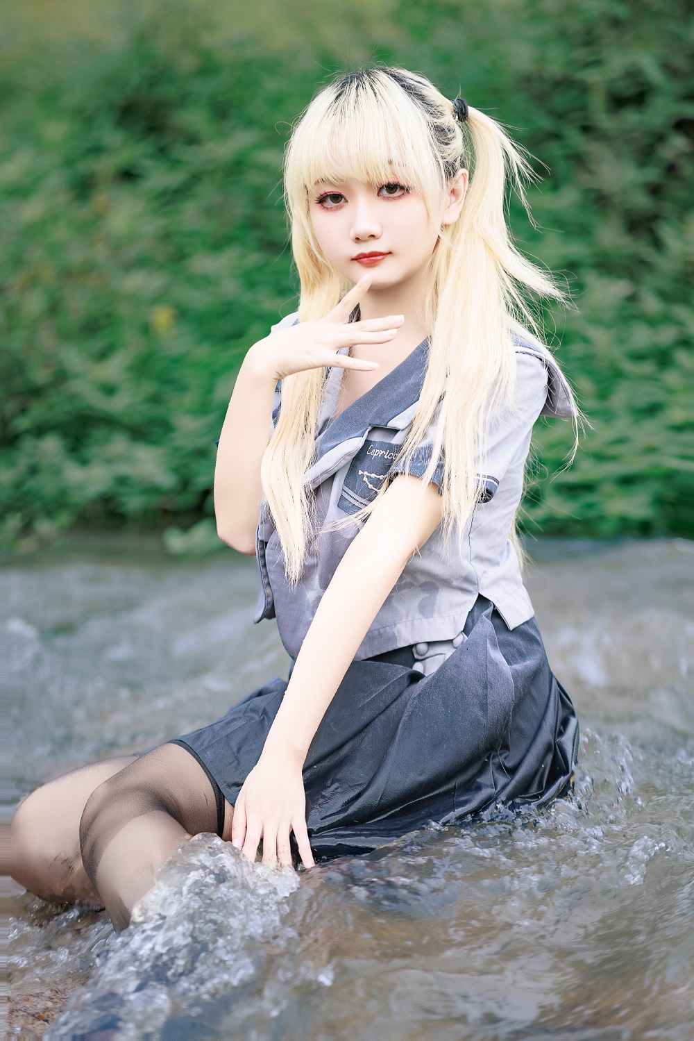 阿雪雪yuki-湿地JK[78P] COS网红博主 预览2图