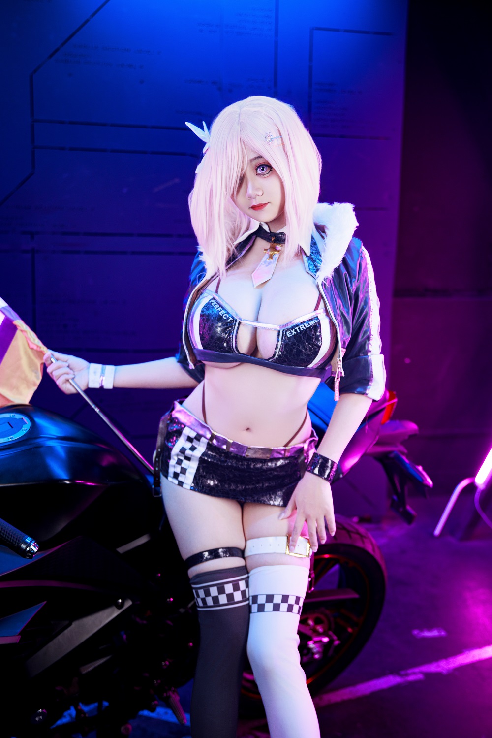 阿雪雪yuki-FGO-玛修赛车服[90P+5V] COS网红博主 预览1图