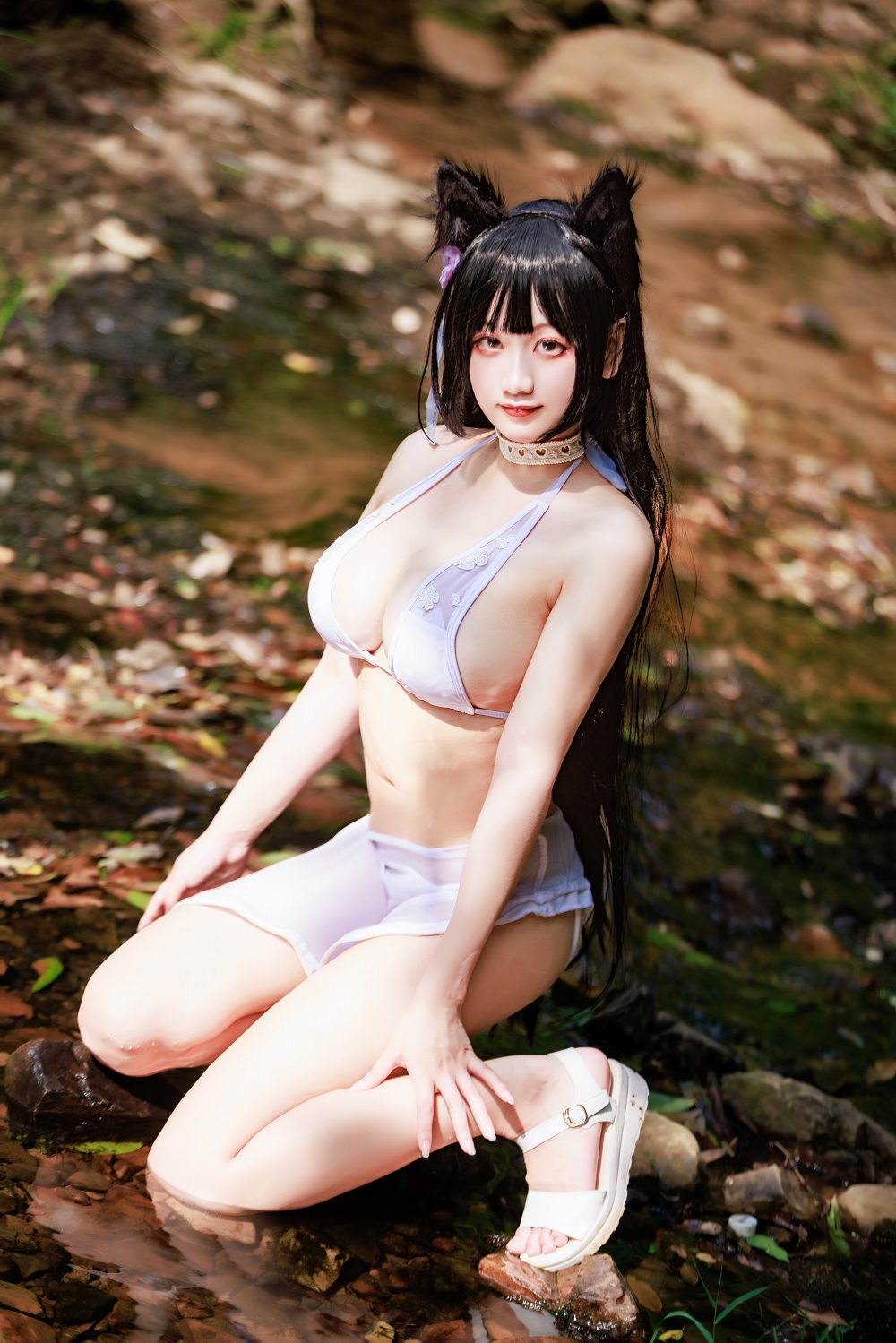 阿雪雪yuki-碧蓝航线-夏日爱宕[94P] COS网红博主 预览2图