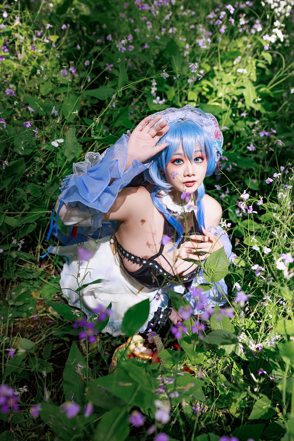 阿雪雪yuki-原神-甘雨女仆[99P+6V] COS网红博主 预览2图