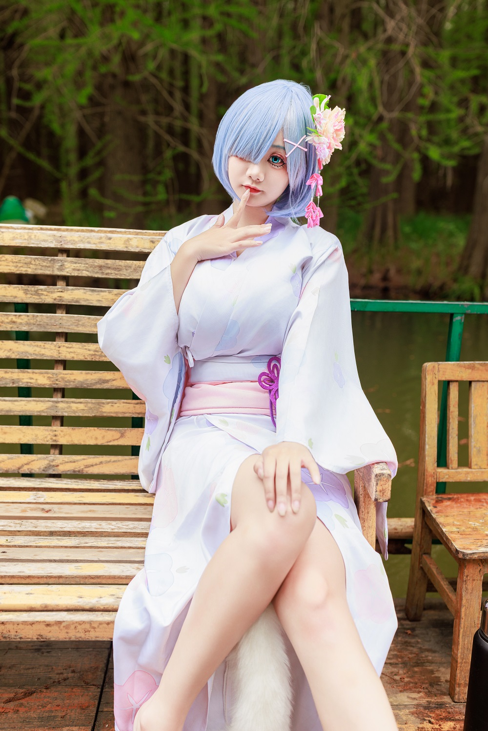 阿雪雪yuki-从零开始的异世界生活-蕾姆和服[79P+3V] COS网红博主 预览1图