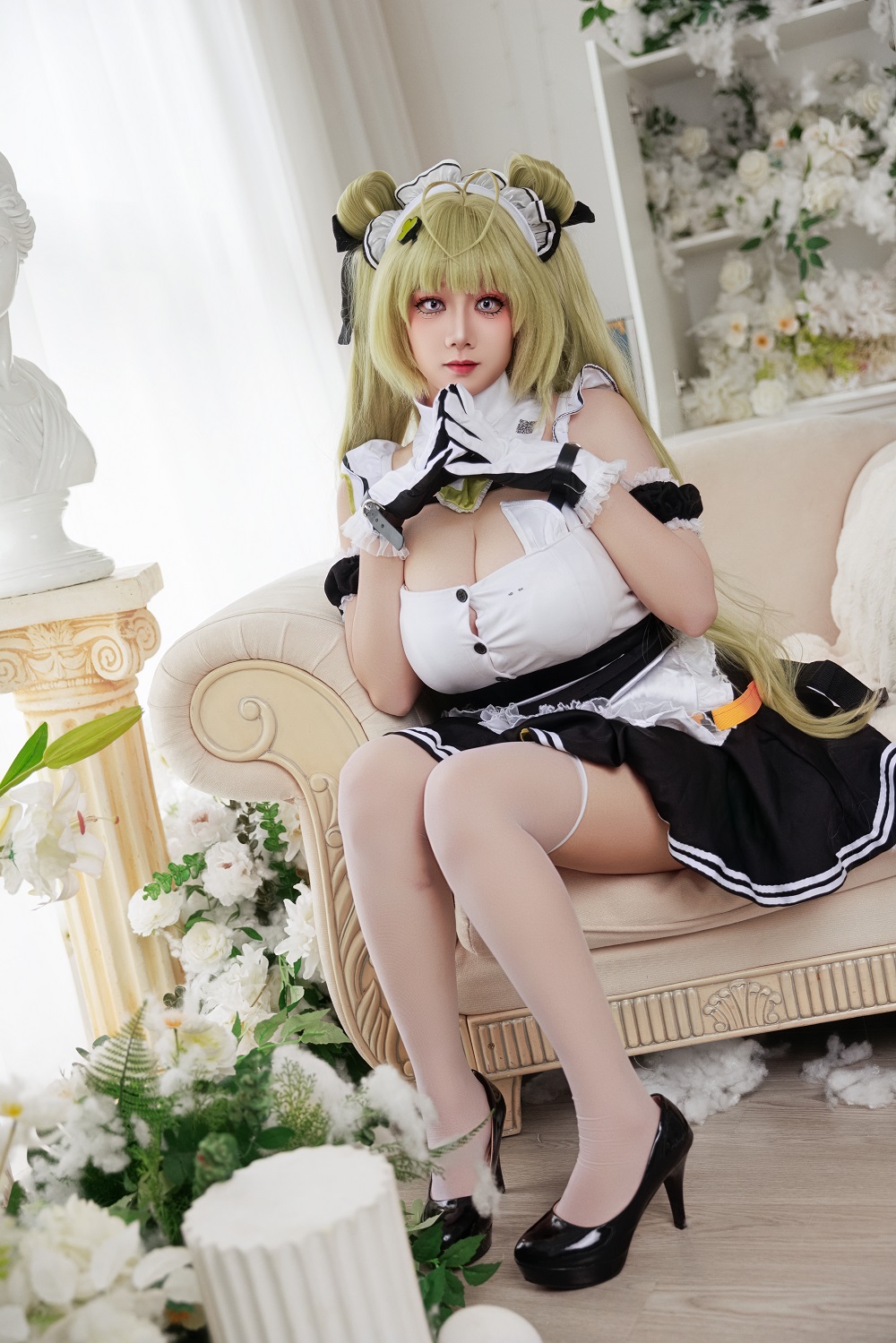 阿雪雪yuki-Nikke胜利女神-索达女仆[93P+1V] COS网红博主 预览2图
