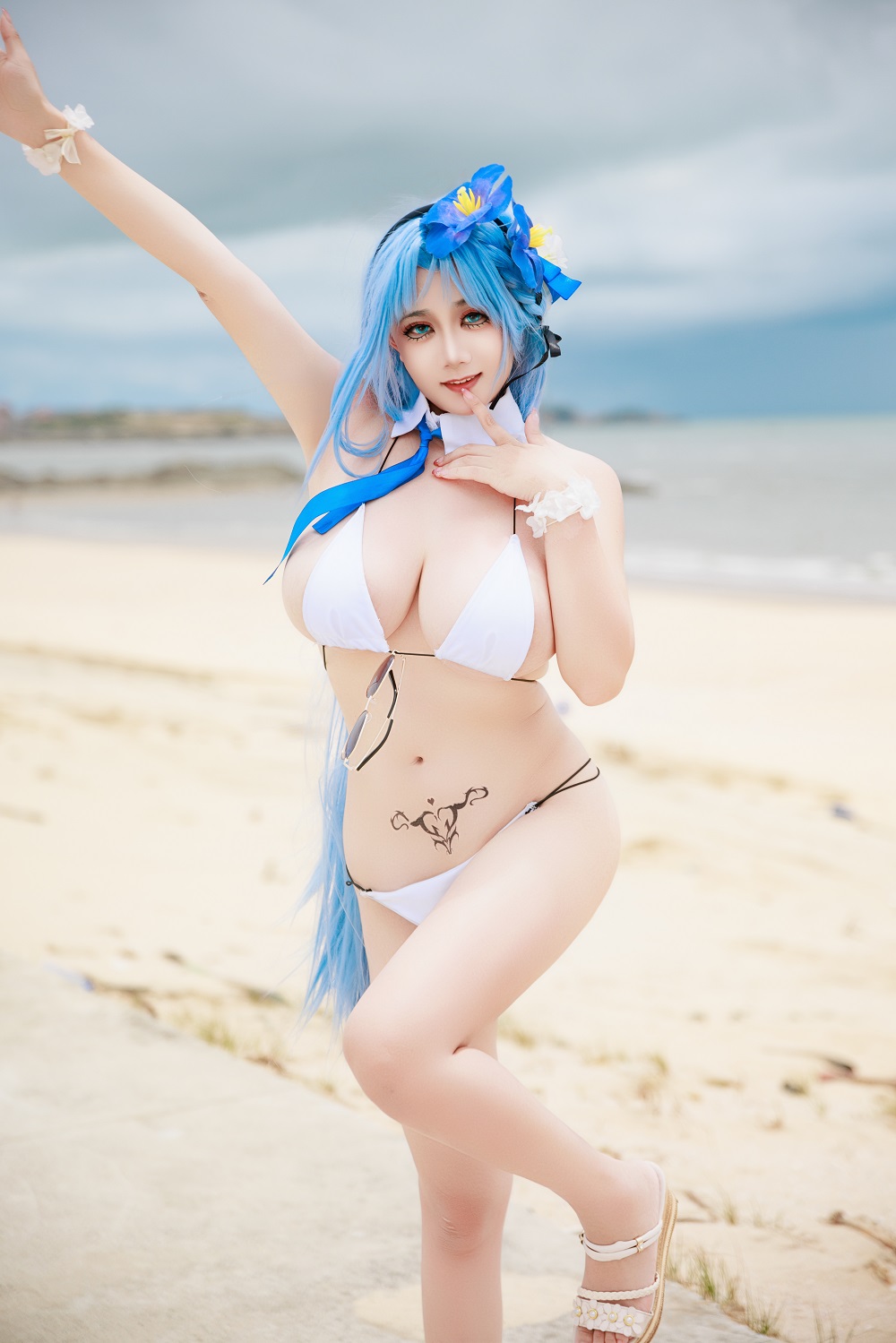 阿雪雪yuki-碧蓝航线-盛夏阿尔萨斯[93P+2V] COS网红博主 预览1图