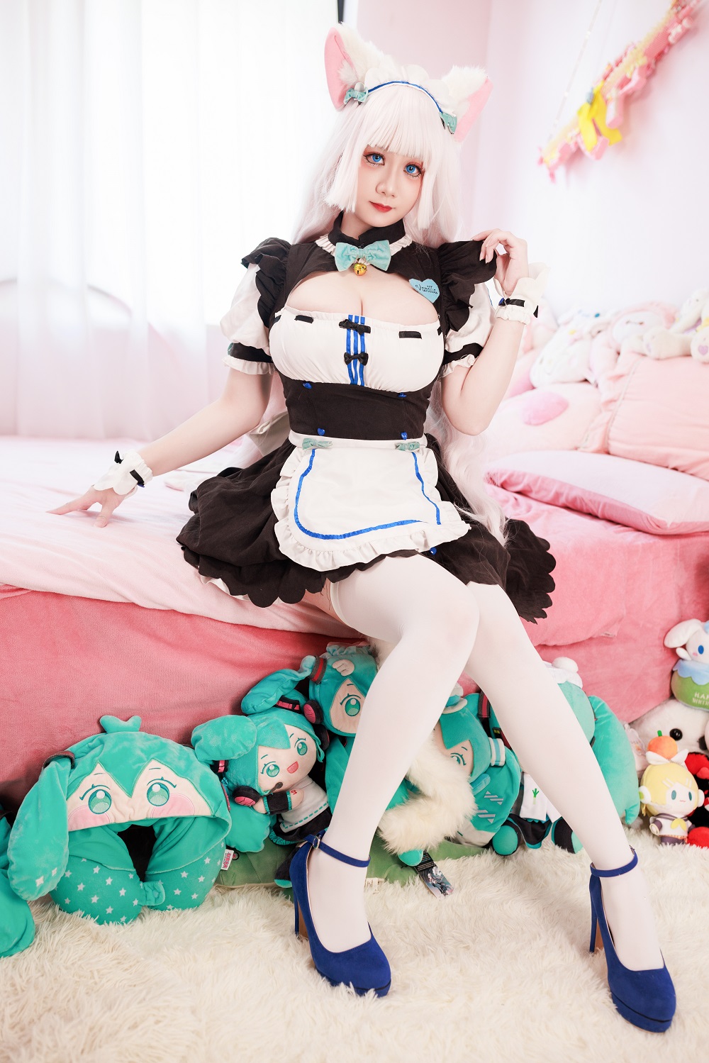 阿雪雪yuki-猫娘乐园-香子兰女仆[90P+4V] COS网红博主 预览1图