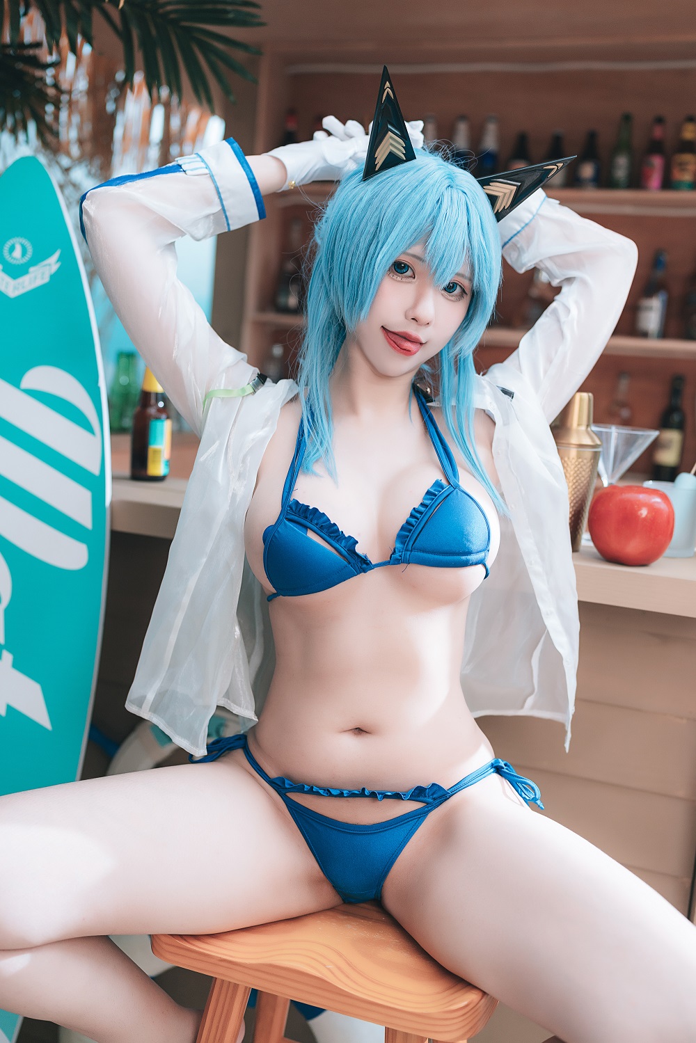 小空Sora-Nikke胜利女神-海伦泳装[24P+2V] COS网红博主 预览2图