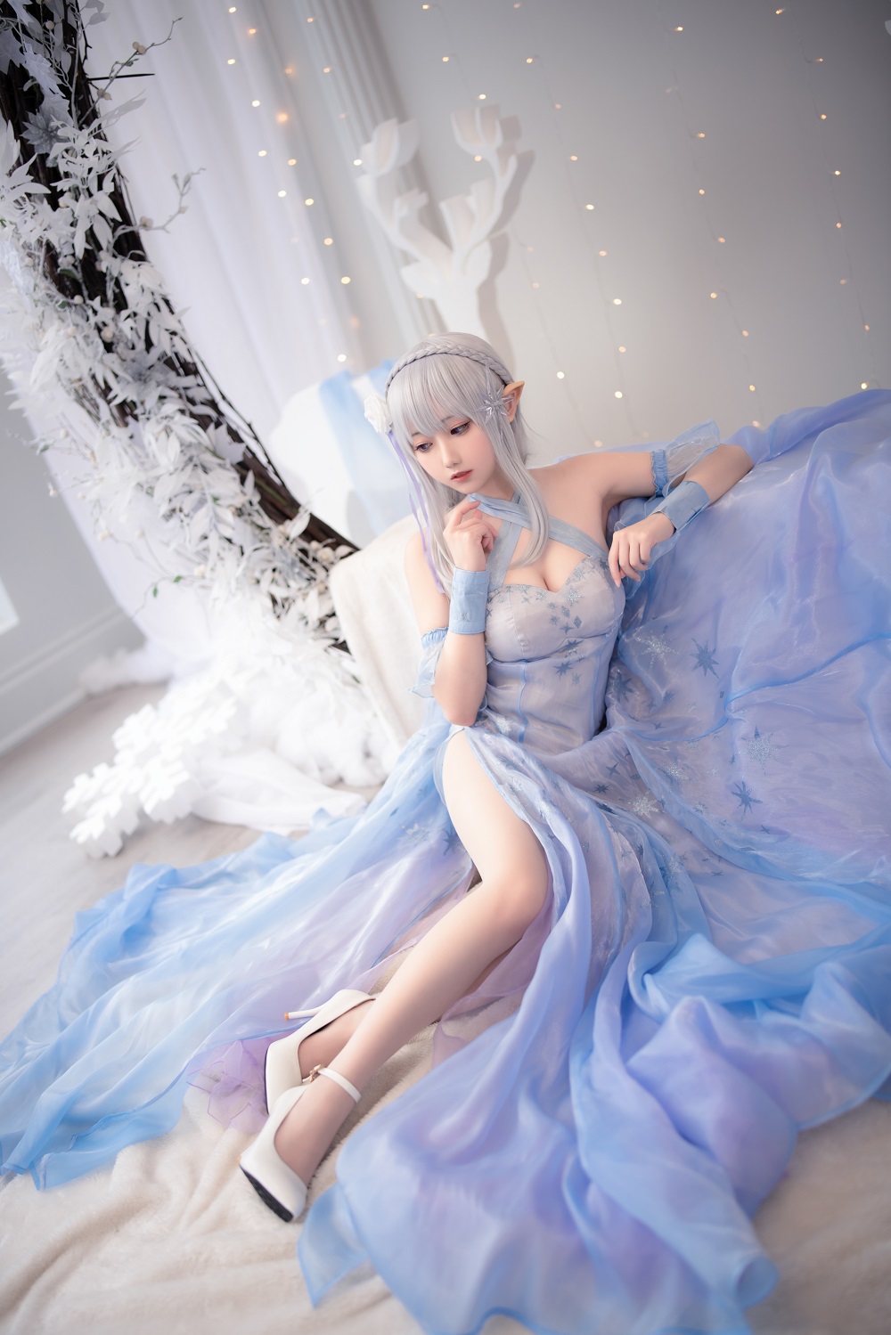 小木曾AYA-从零开始的异世界生活-爱蜜莉雅·水晶礼服[19P] COS网红博主 预览2图