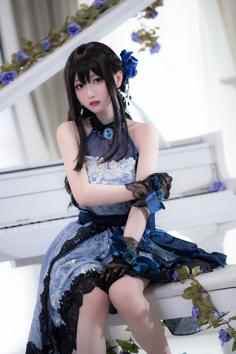 小木曾AYA-偶像大师-涩谷凛礼服[13P] COS网红博主 预览2图