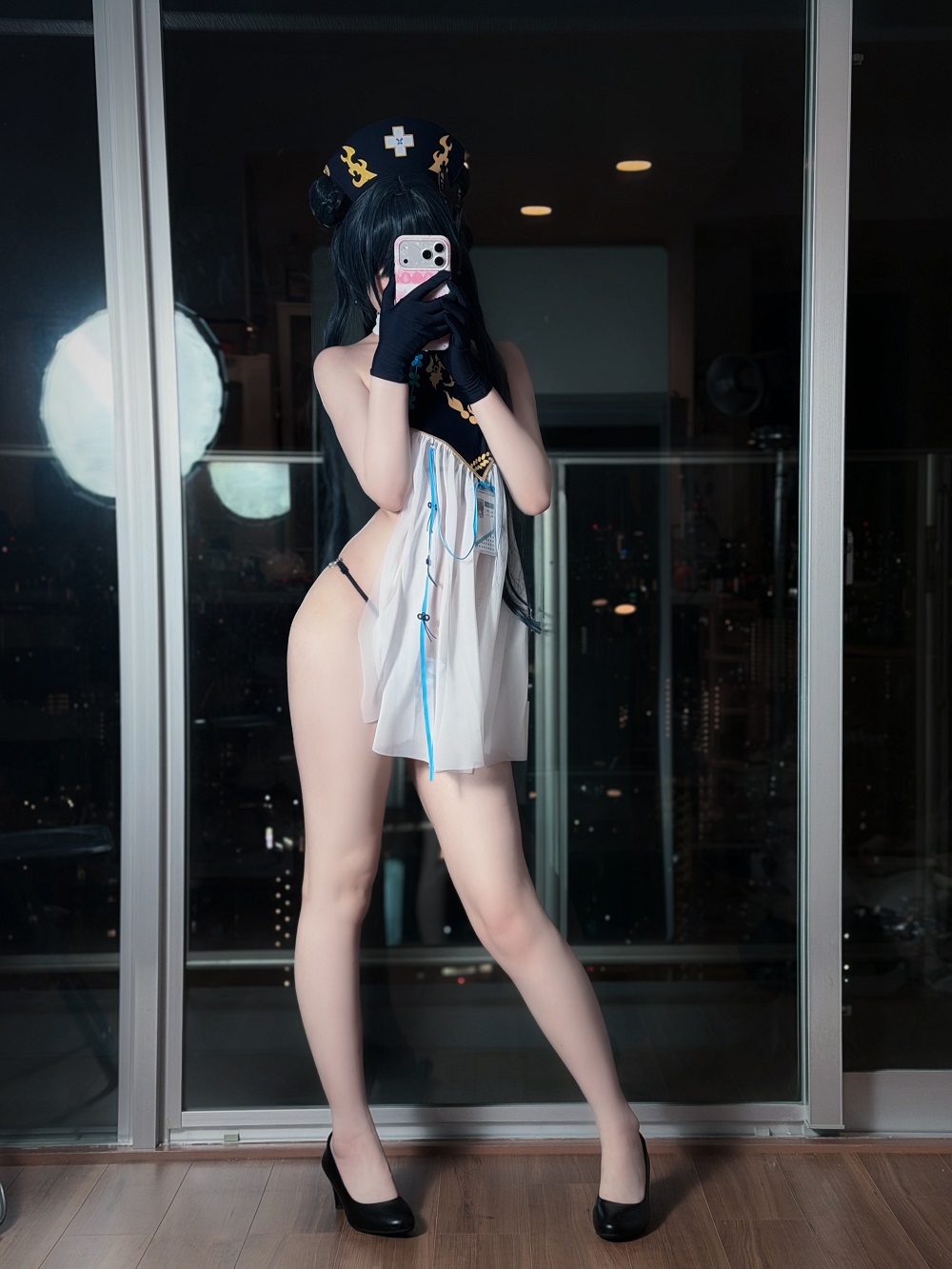 幼愛Yume-蔚蓝档案-妃咲居家[42P] COS网红博主 预览2图