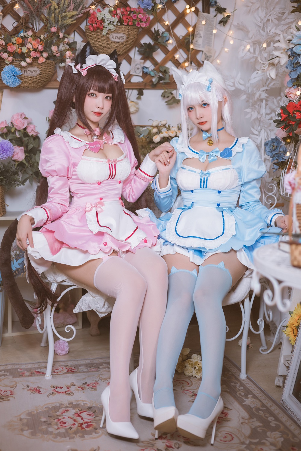 二佐Nisa&宫本桜-猫娘乐园-巧克力和香子兰女仆[50P] COS网红博主 预览1图