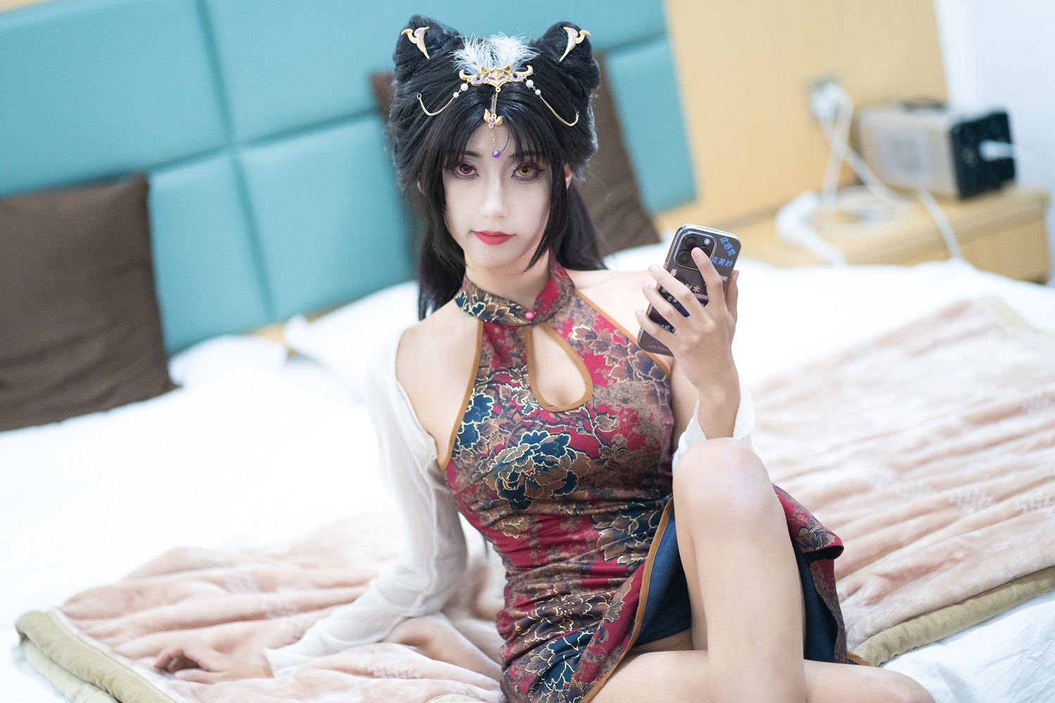 职业奶妈三水子-玉玲珑旗袍[54P] COS网红博主 预览2图