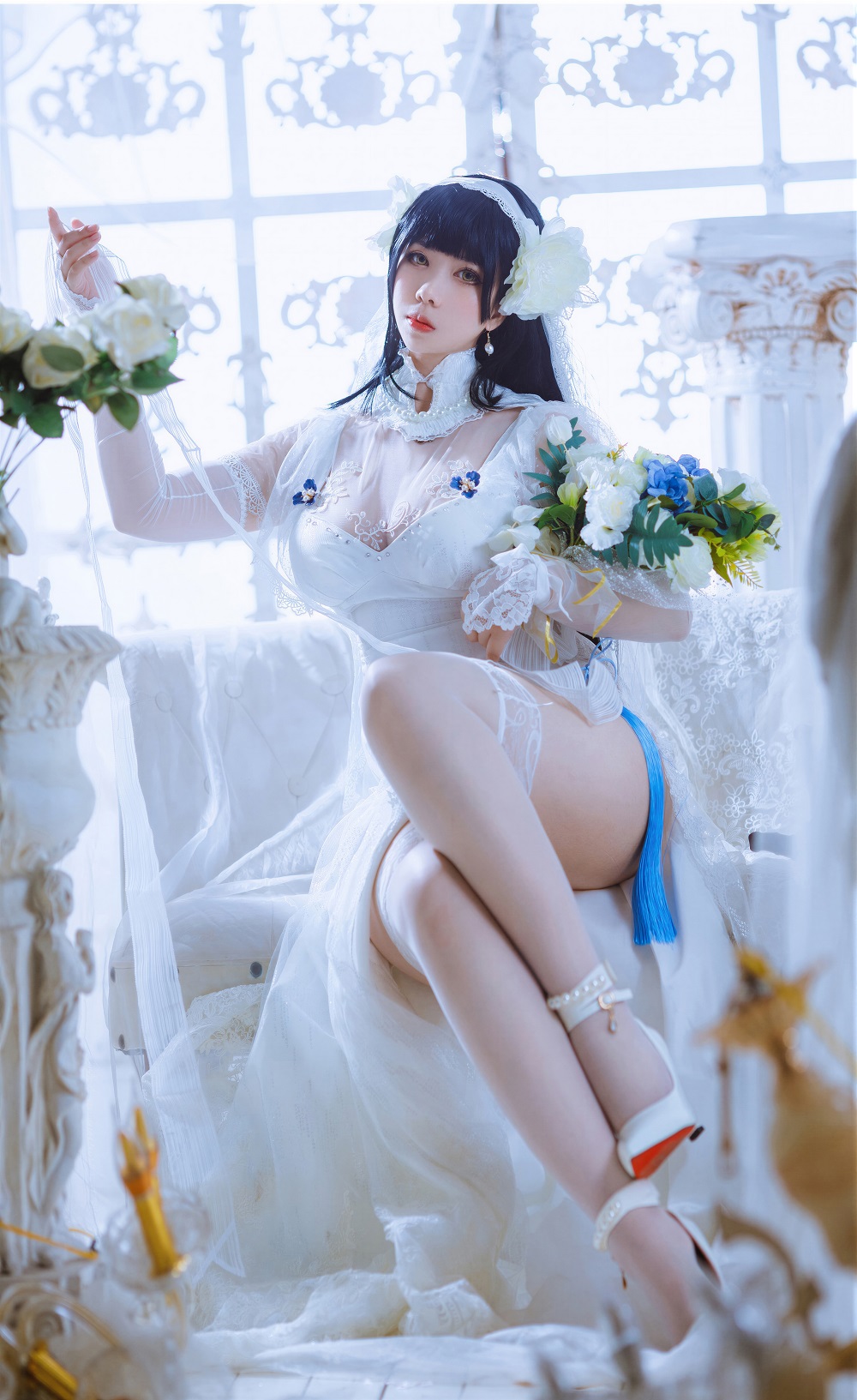 魅瞳Meroko-少女前线-95式花嫁[22P] COS网红博主 预览1图