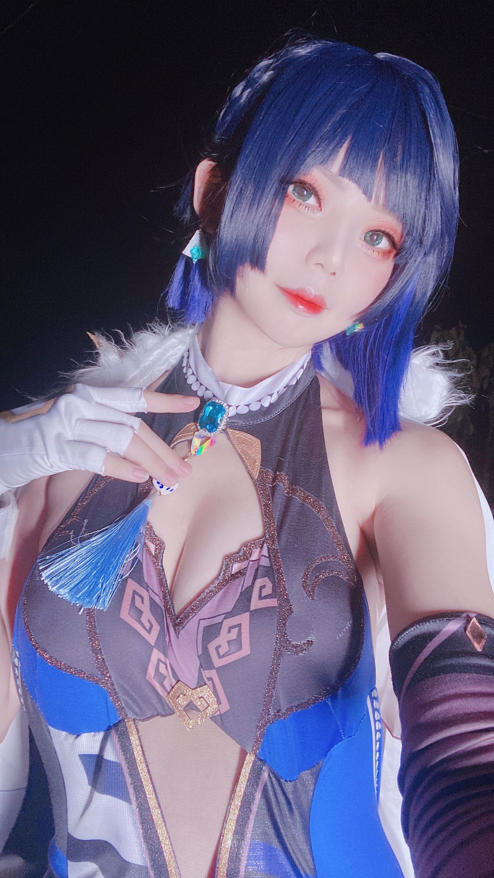 雪猫YukiNeko-原神-夜兰[9P] COS网红博主 预览1图