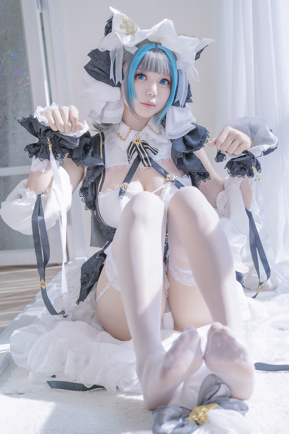 雪猫YukiNeko-碧蓝航线-柴郡[11P] COS网红博主 预览2图