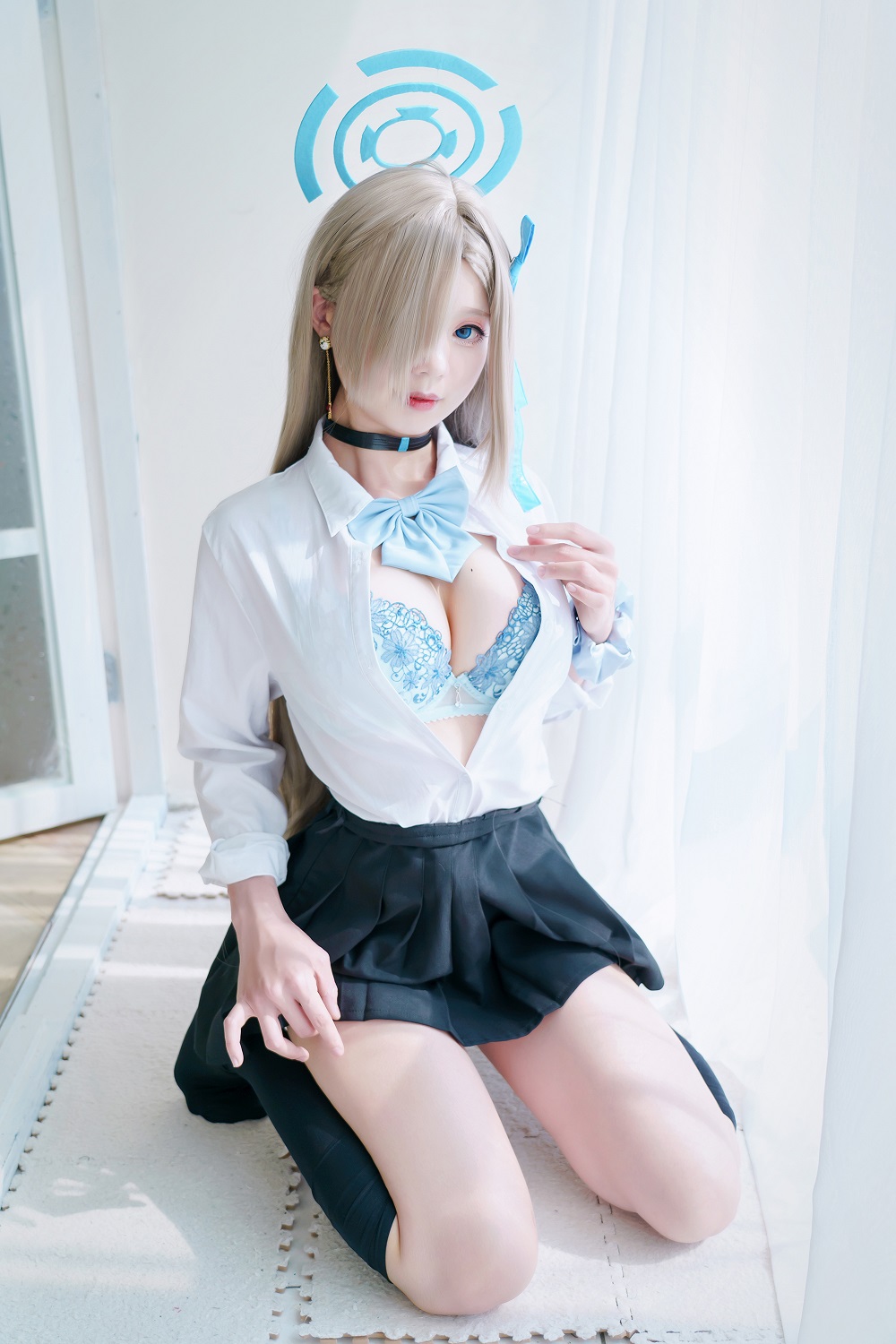 雪猫YukiNeko-蔚蓝档案-明日奈JK[10P] COS网红博主 预览1图