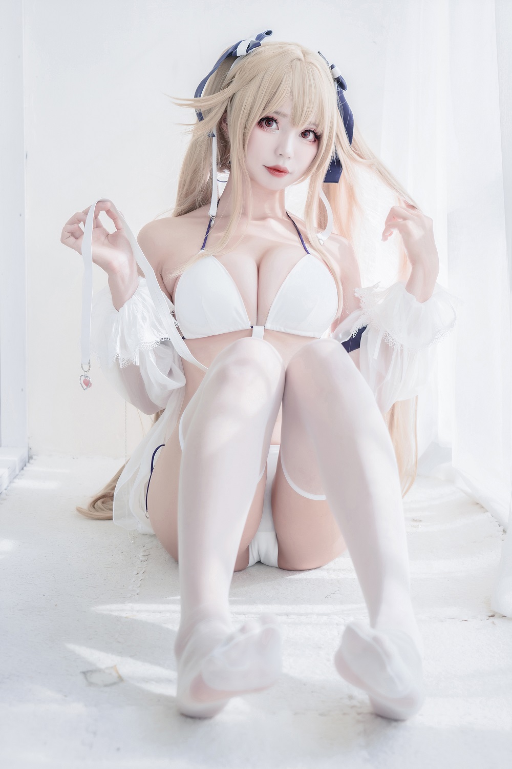 雪猫YukiNeko-碧蓝航线-安克雷奇泳装[11P] COS网红博主 预览2图