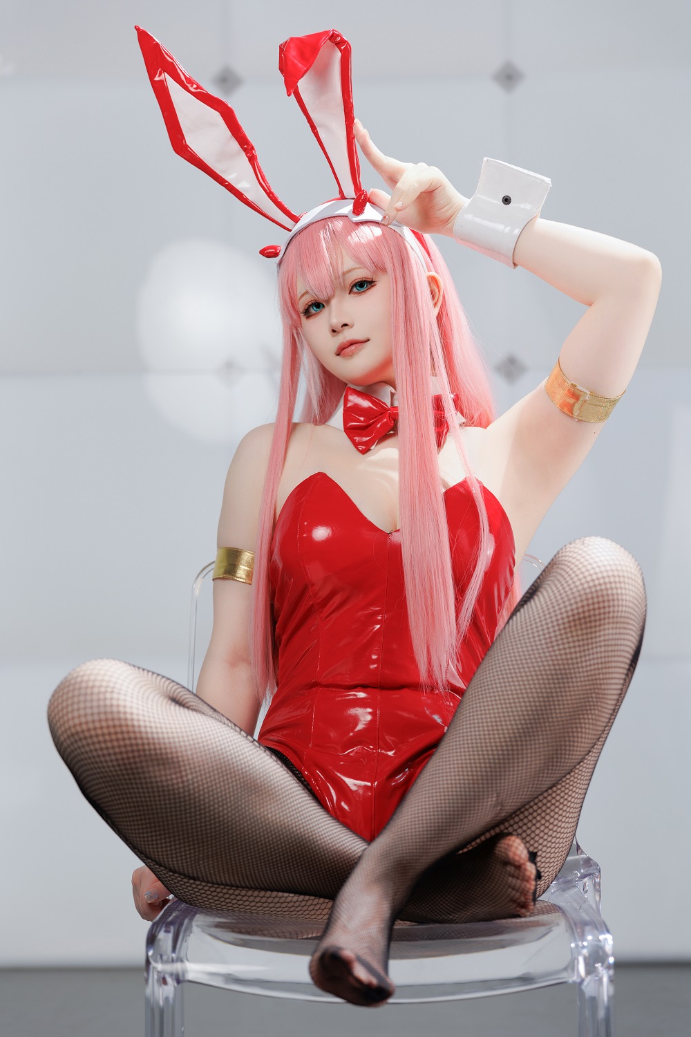 屿鱼Yukako-DARLING in the FRANXX-02兔女郎[39P] COS网红博主 预览2图