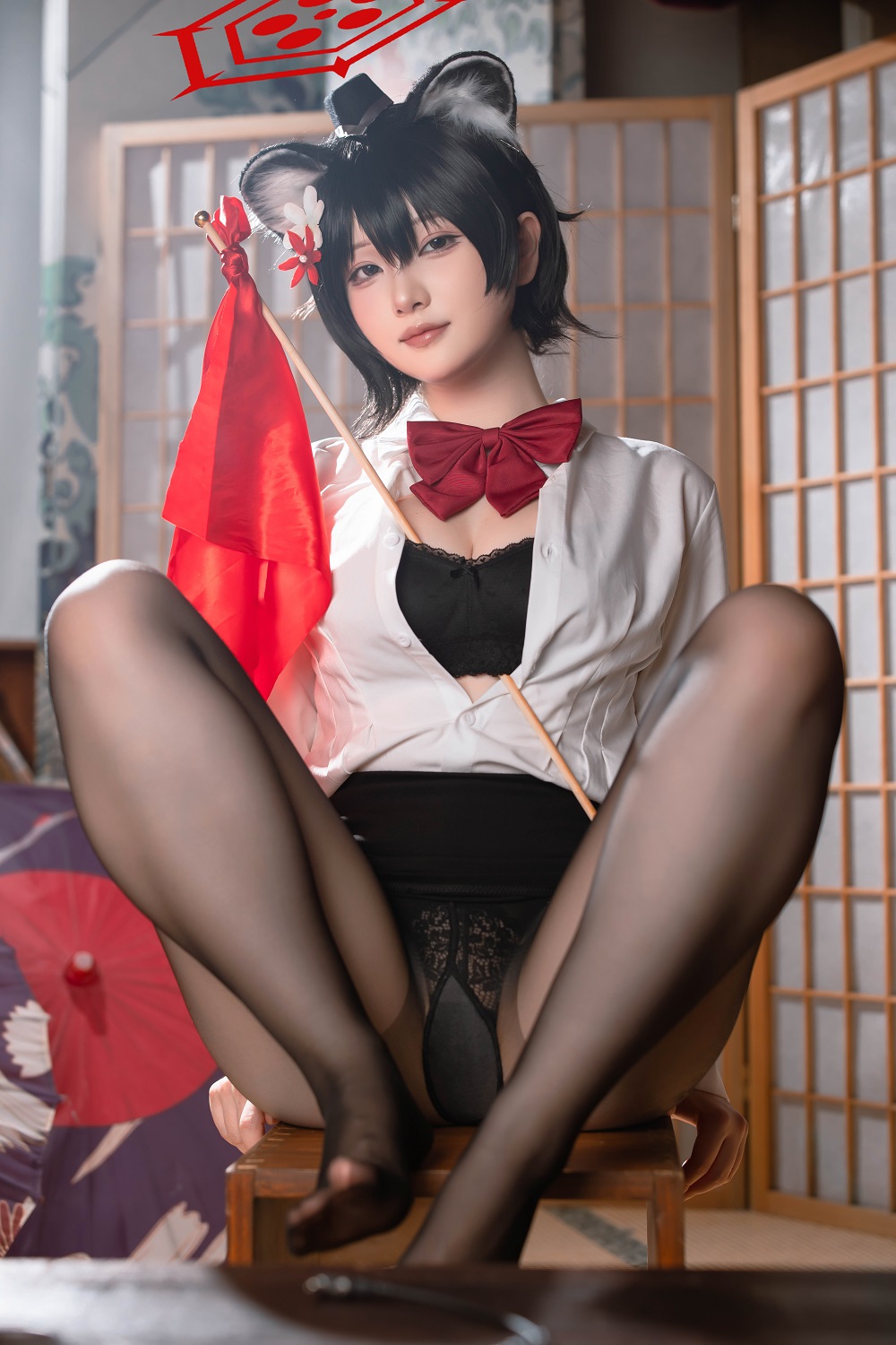 屿鱼Yukako-蔚蓝档案-导游椿[55P] COS网红博主 预览2图