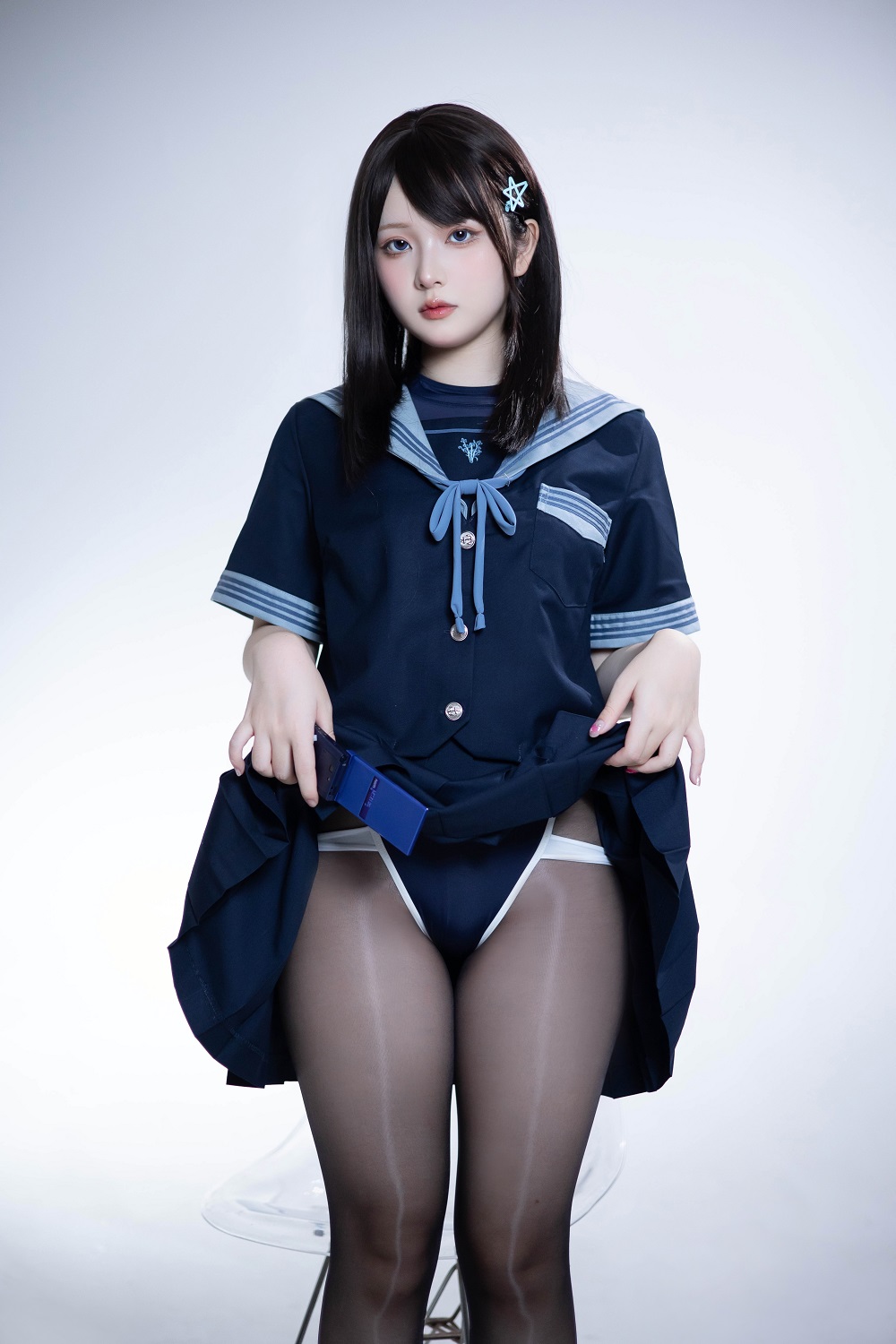 屿鱼Yukako-竞泳水手服[28P] COS网红博主 预览1图