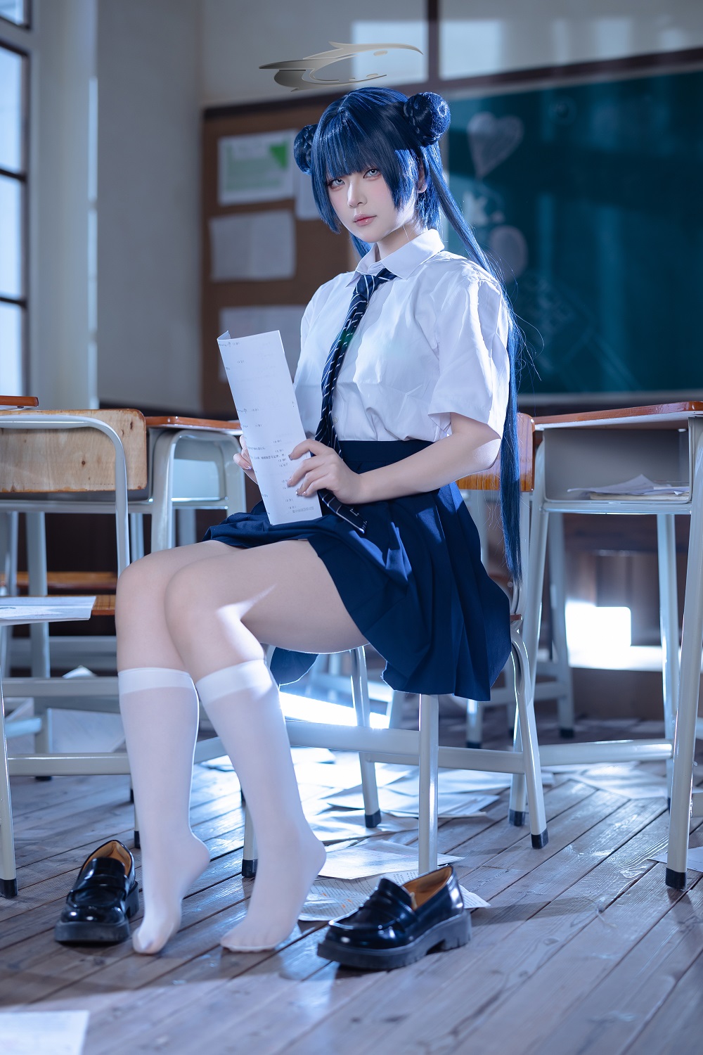 屿鱼Yukako-蔚蓝档案-妃咲JK[61P] COS网红博主 预览1图