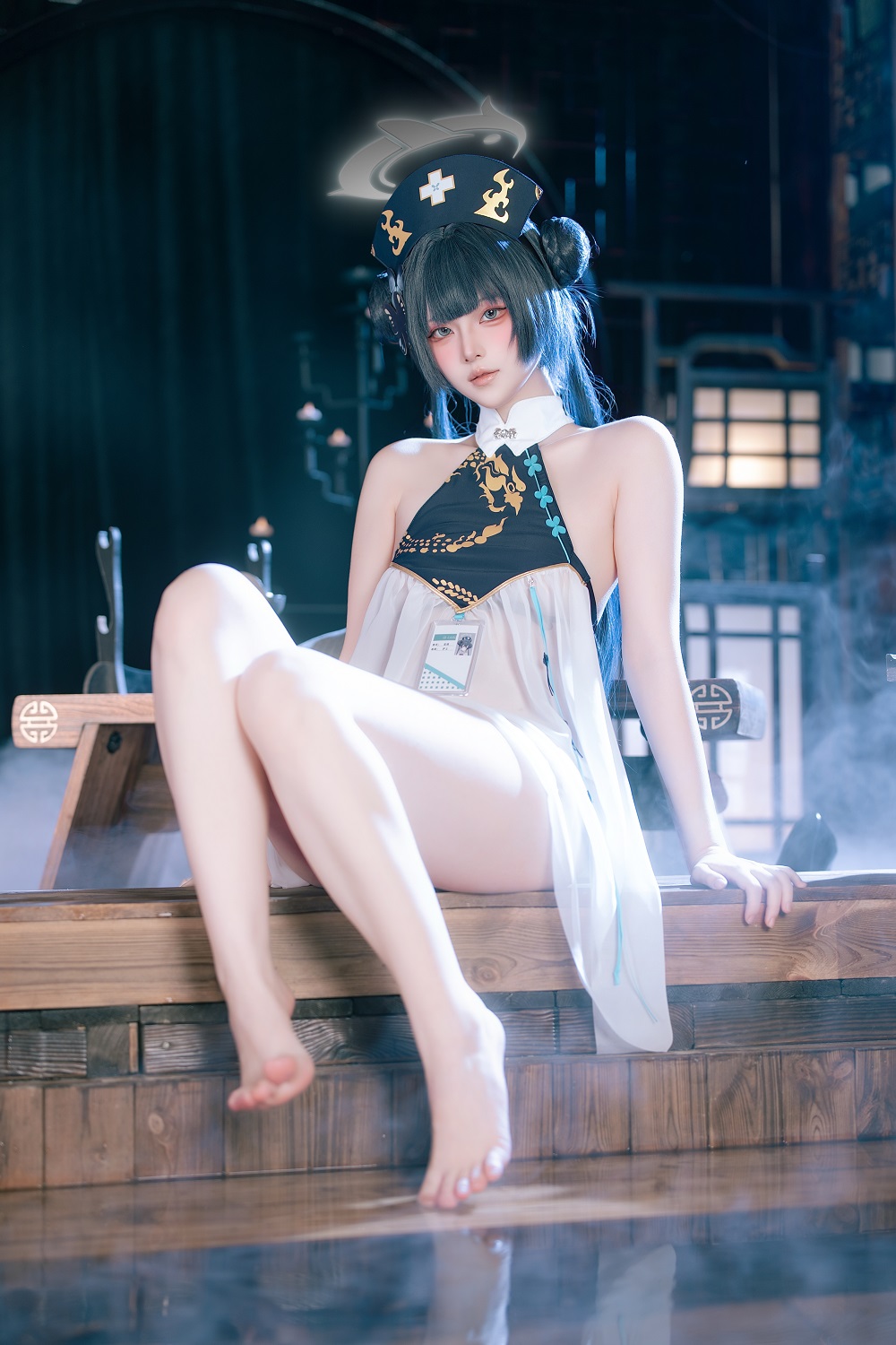 屿鱼Yukako-蔚蓝档案-妃咲同人护士[65P] COS网红博主 预览2图