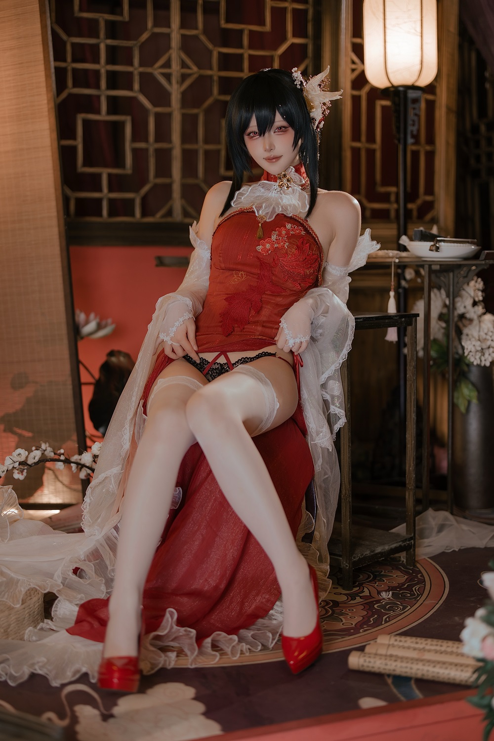 屿鱼Yukako-碧蓝航线-镇海·锦帐良宵[65P] COS网红博主 预览1图