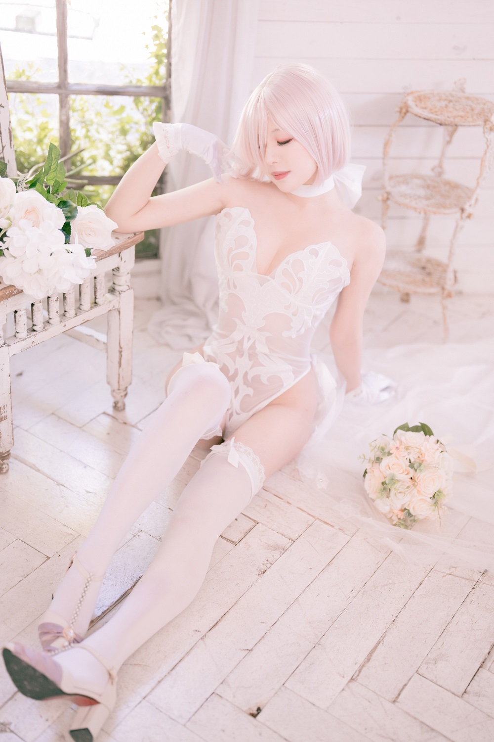 LoveHimeking-FGO-玛修花嫁[30P] COS网红博主 预览1图