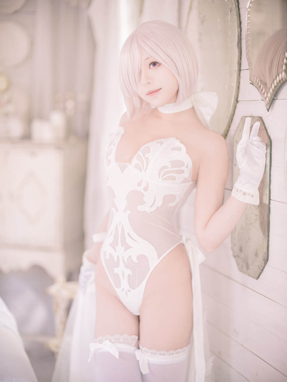 LoveHimeking-FGO-玛修花嫁[30P] COS网红博主 预览2图