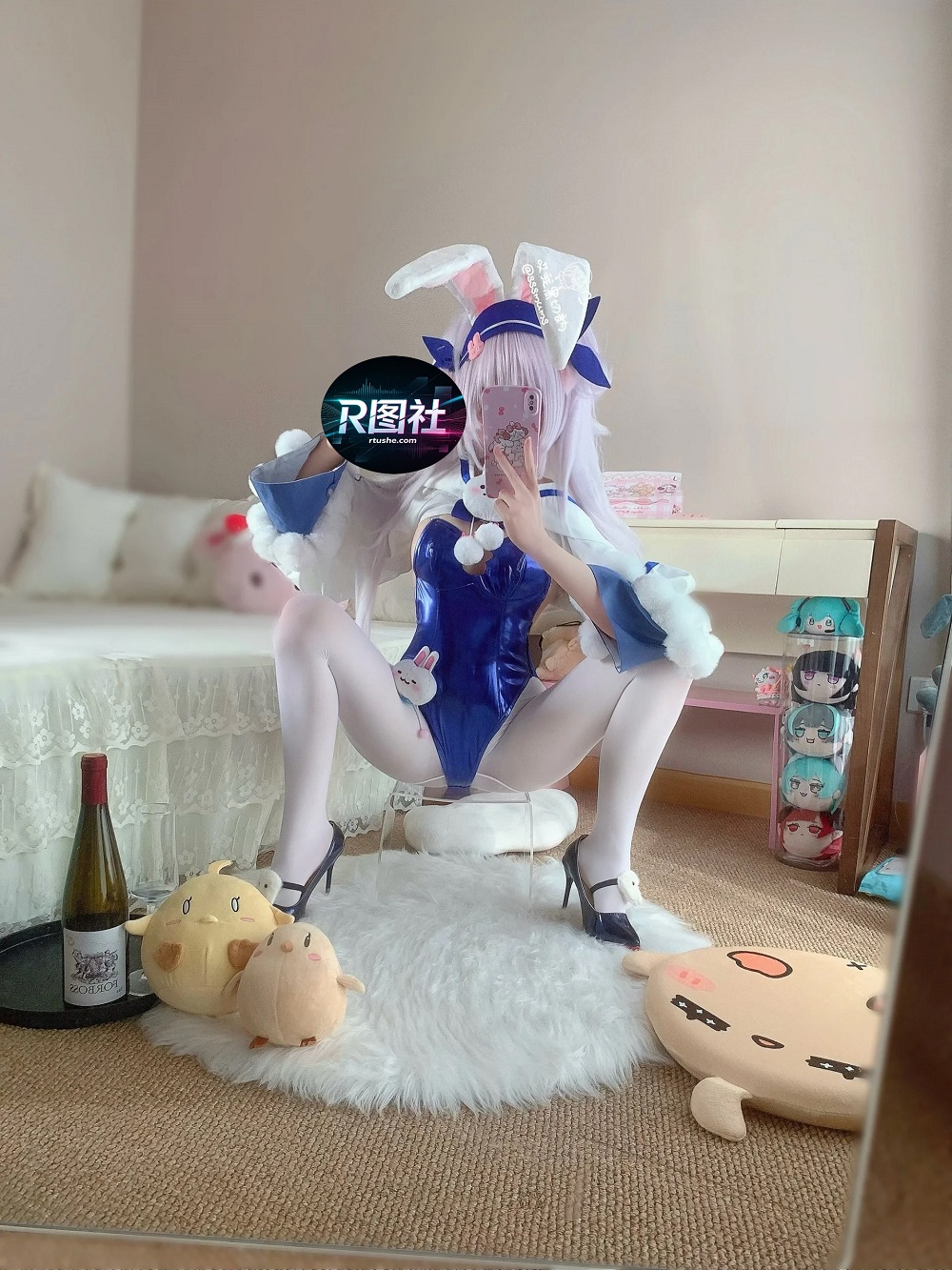 哎我黑切呐-碧蓝航线-拉菲兔女郎·进阶版[31P+5V] COS网红博主 预览2图
